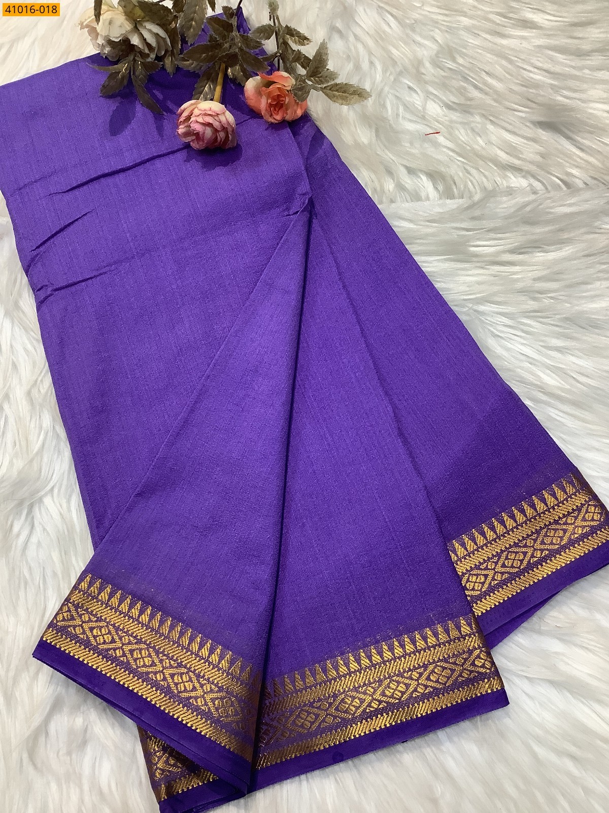Purple Viscose Warm Soft Crepe Silk Saree