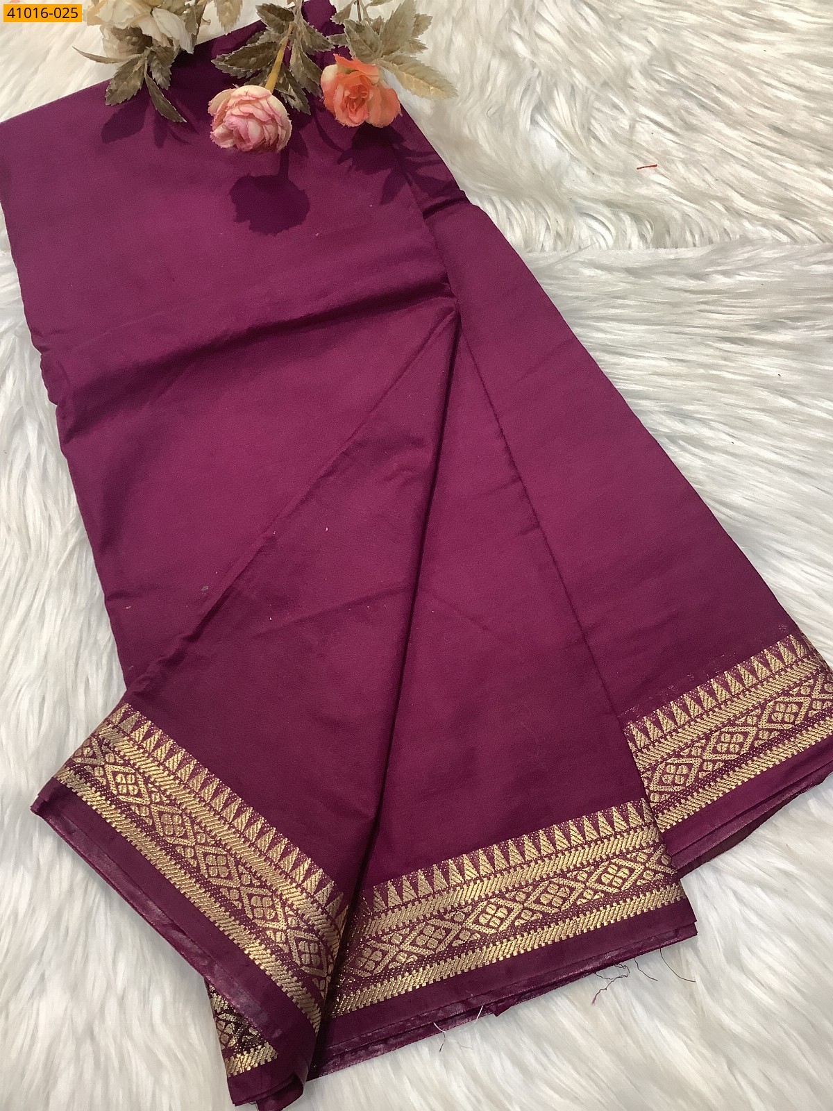 Brown Viscose Warm Soft Crepe Silk Saree
