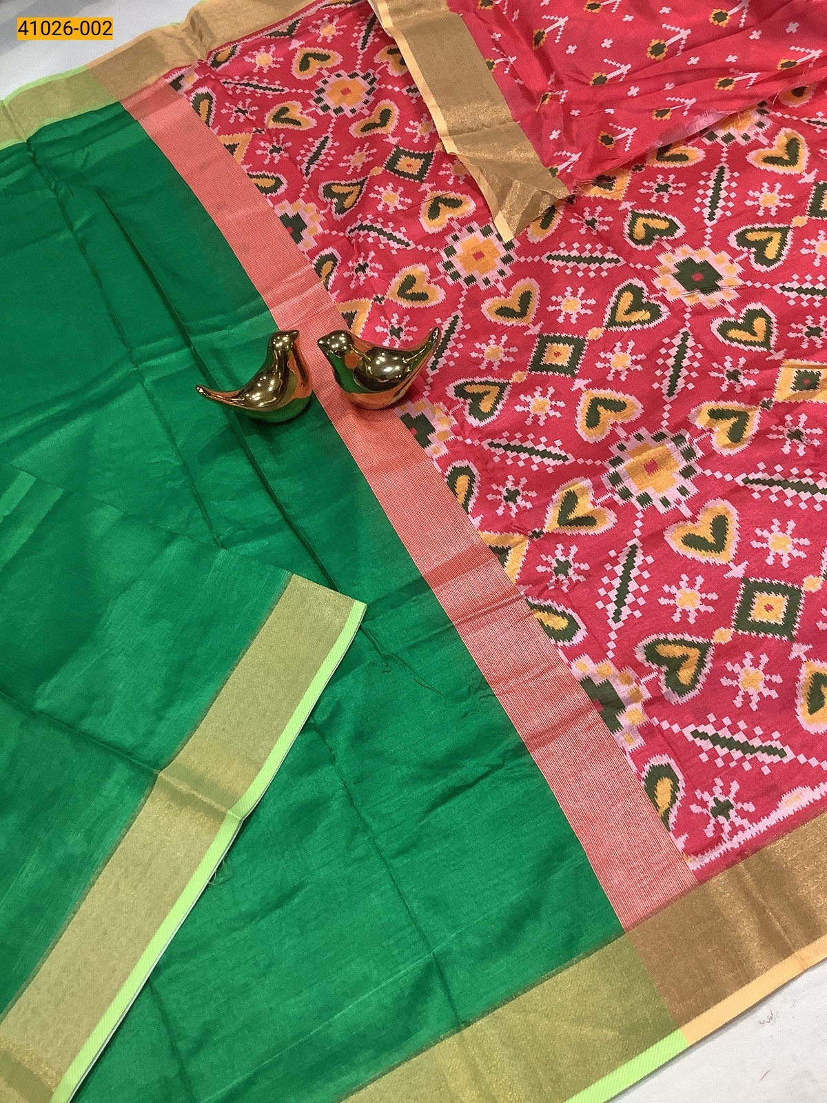 Green Dola soft silk sarees
