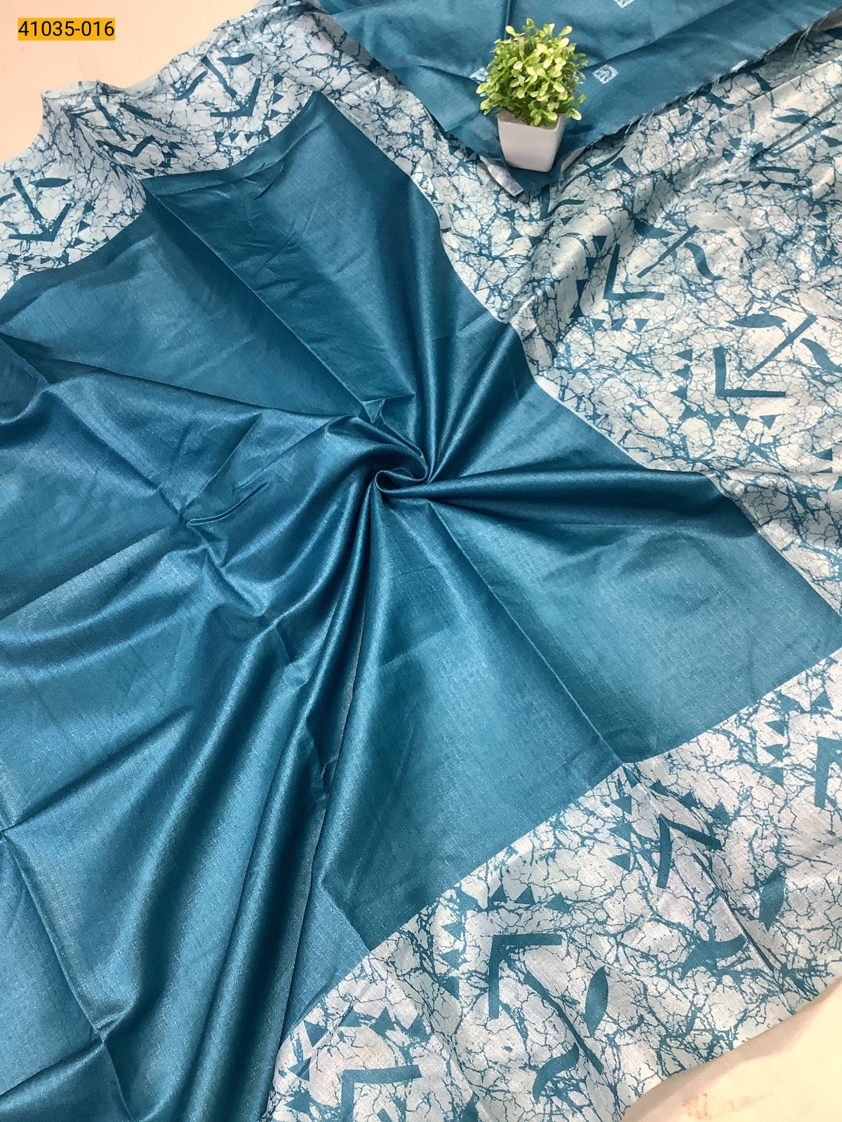 Blue Linen cotton printed sarees