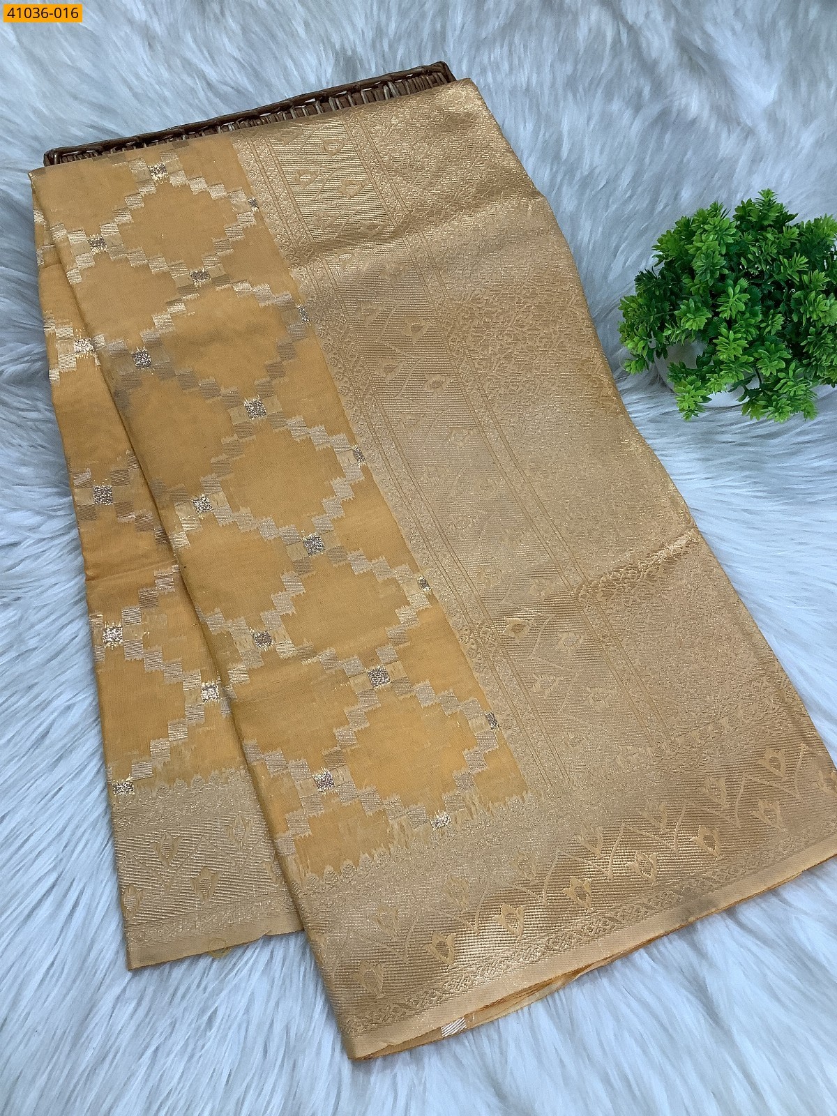 Yellow Fancy silk cotton jacquard sarees