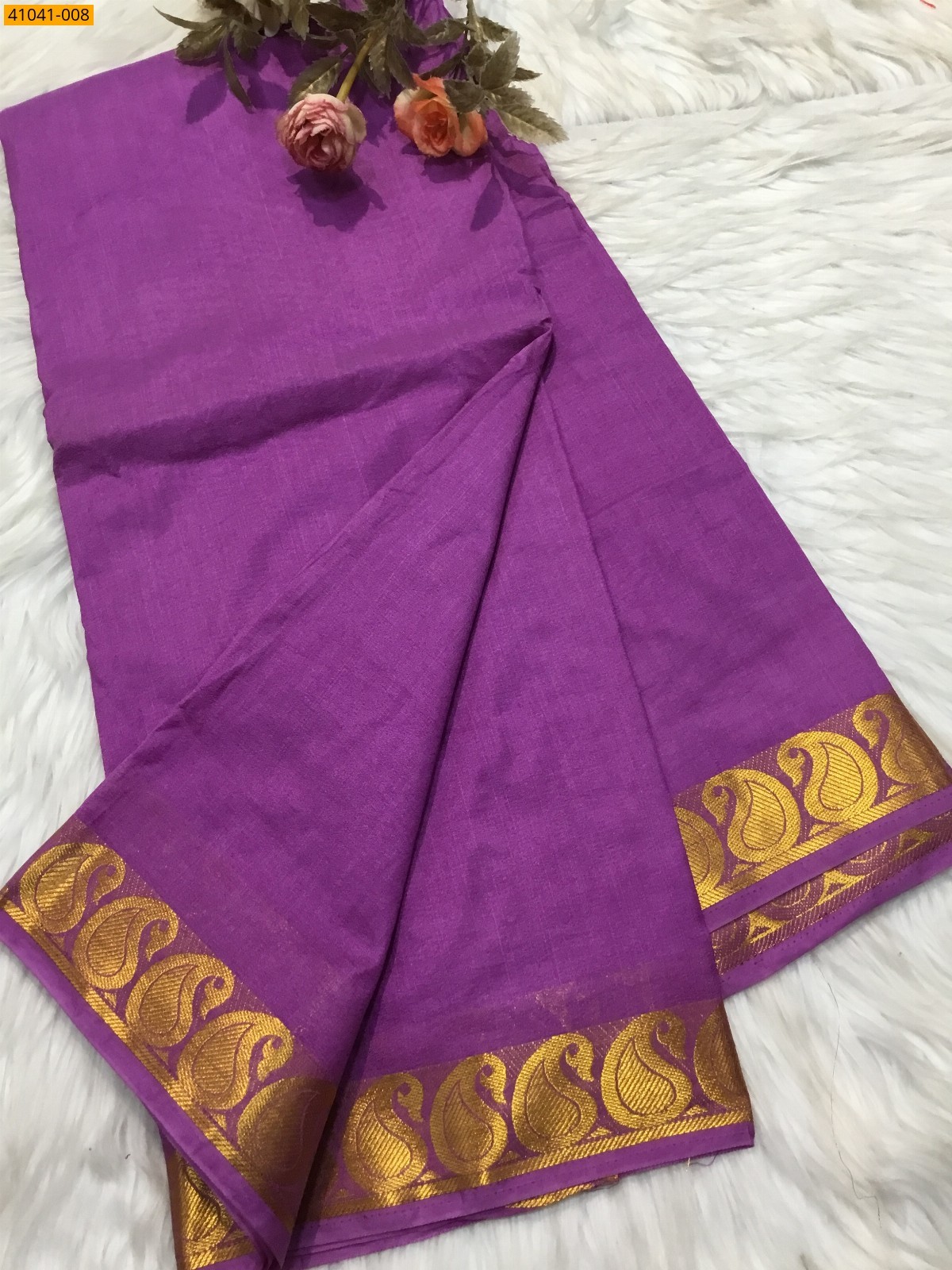 Violet Viscose Warm Soft Crepe Silk Saree