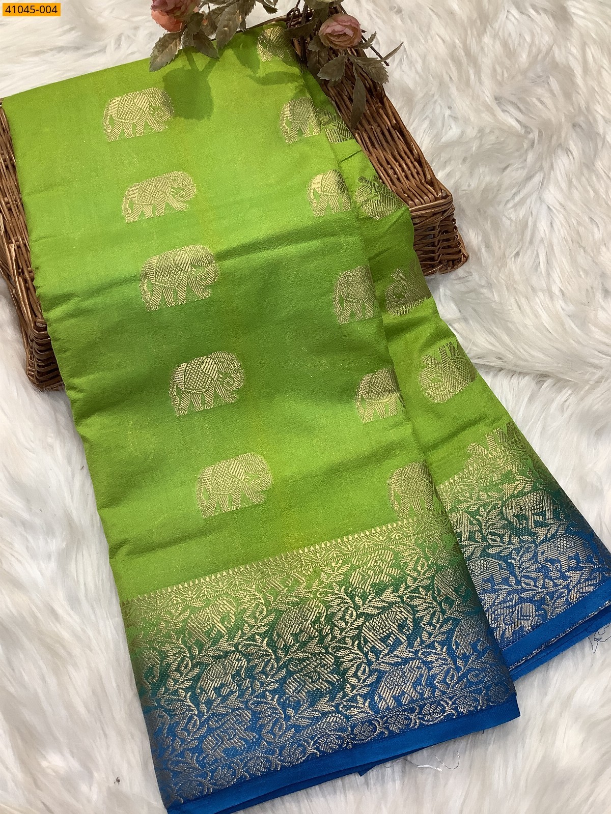 Green Fancy mysore warm crepe silk sarees