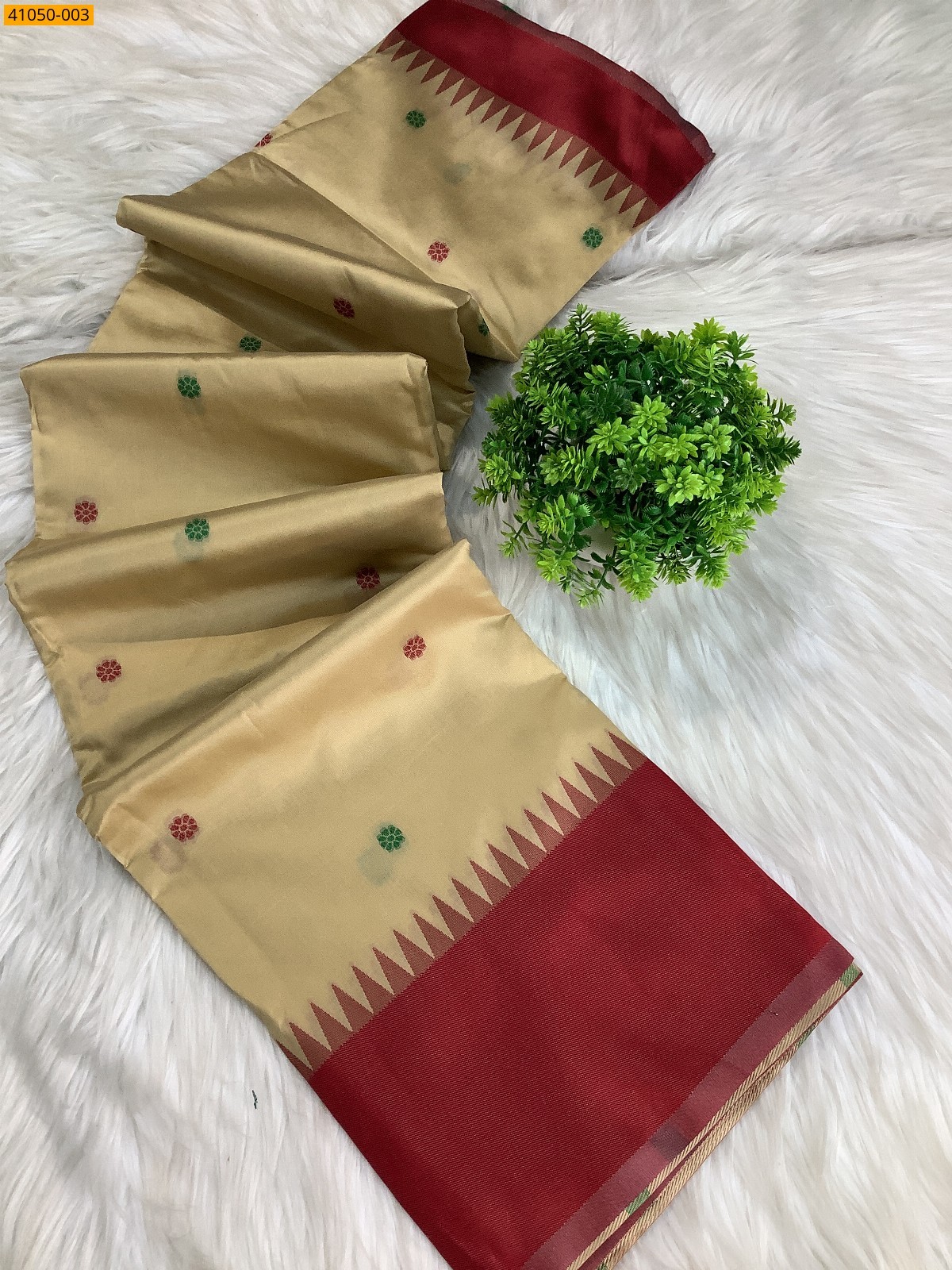 Beige Kanjivuram fancy silk sarees