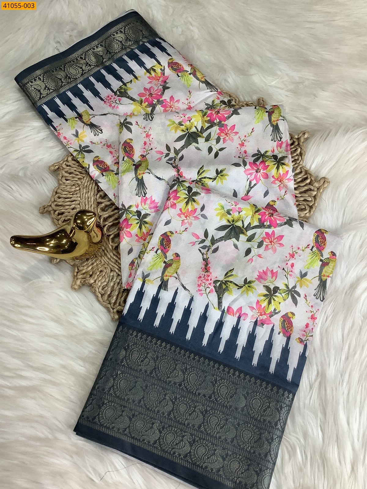 Pochampally Printed Dola Silk Saree Pochampally Printed Dola Silk Saree