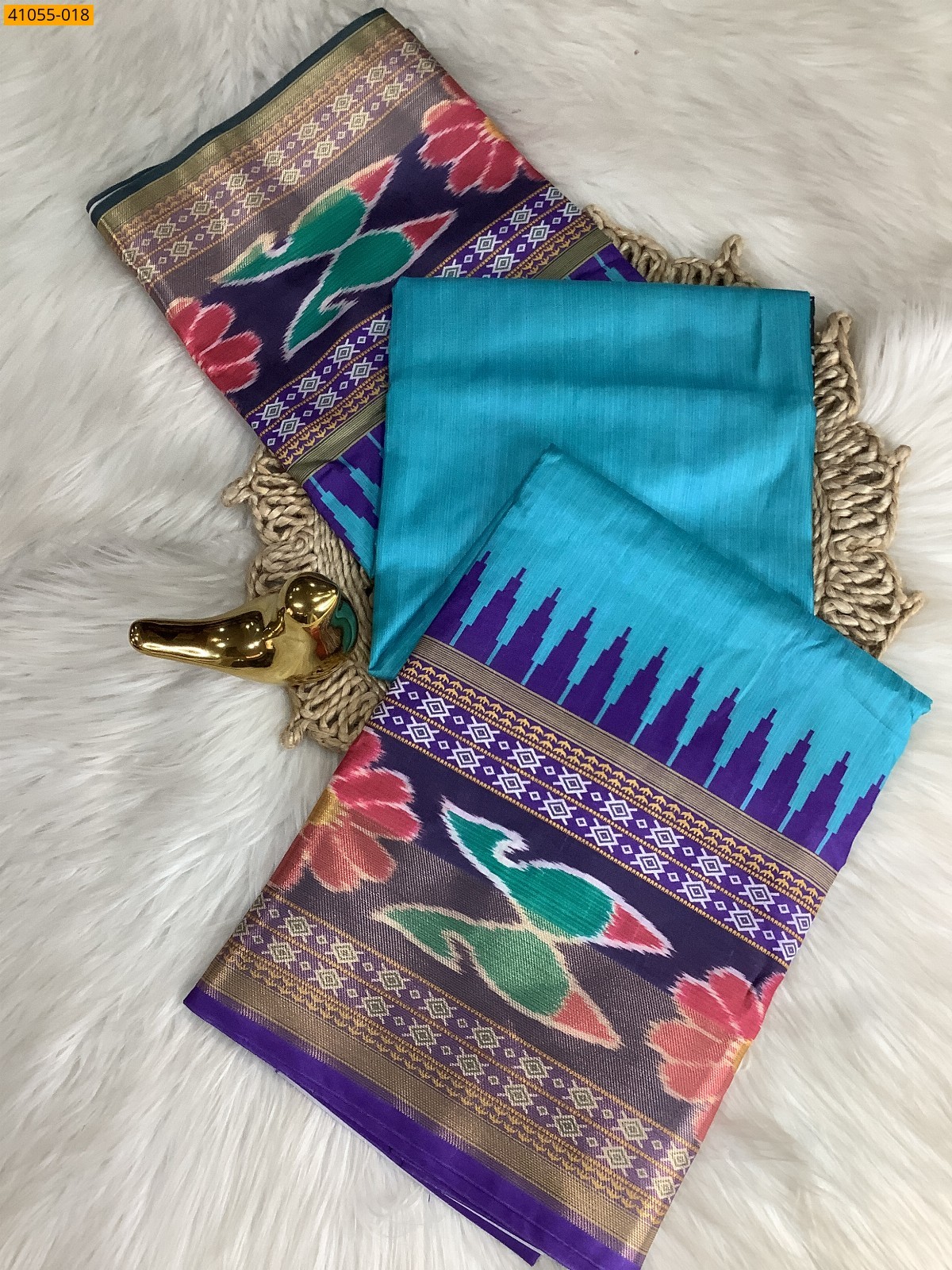 Pochampally Printed Dola Silk Saree Pochampally Printed Dola Silk Saree