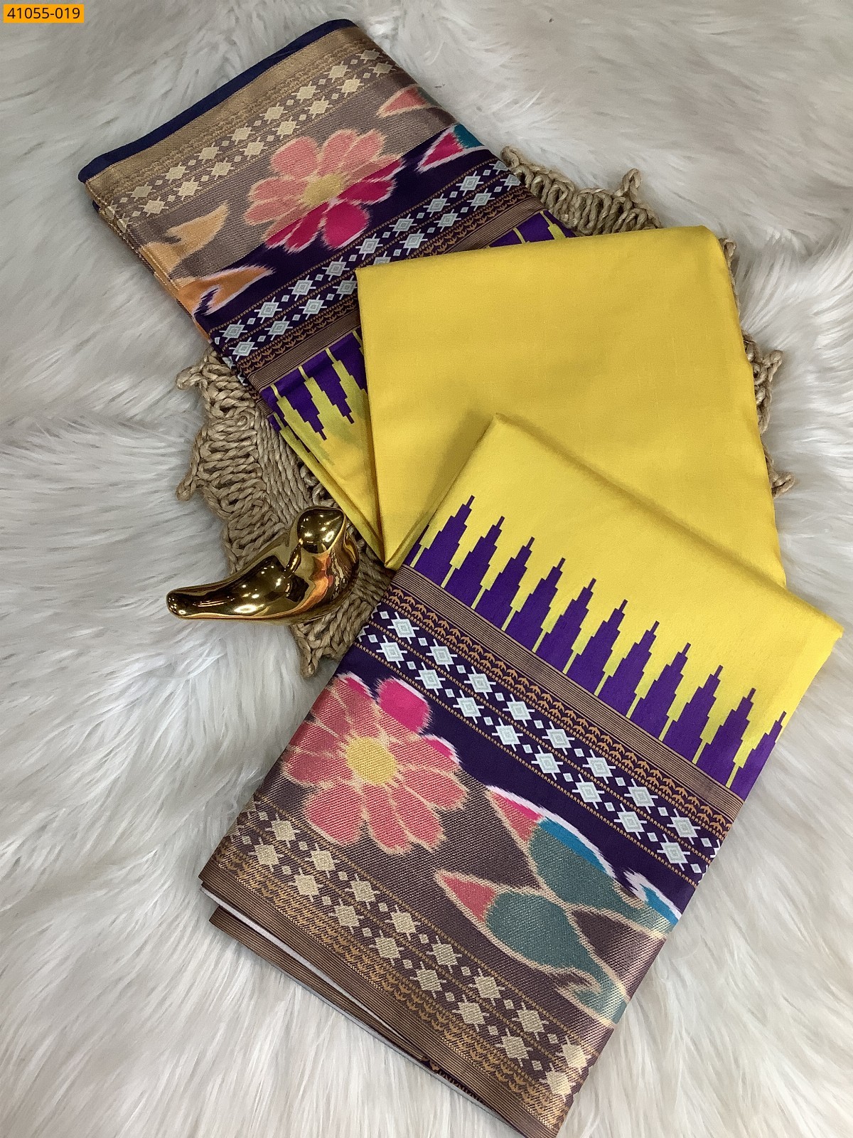 Pochampally Printed Dola Silk Saree