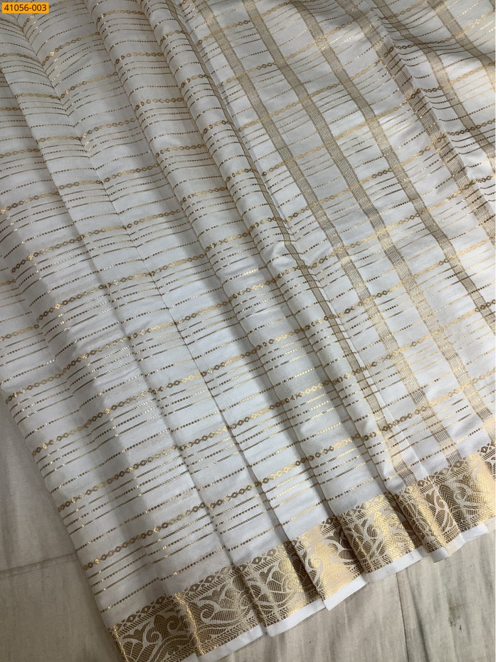 White Fancy mysore warm silk saree White Fancy mysore warm silk saree