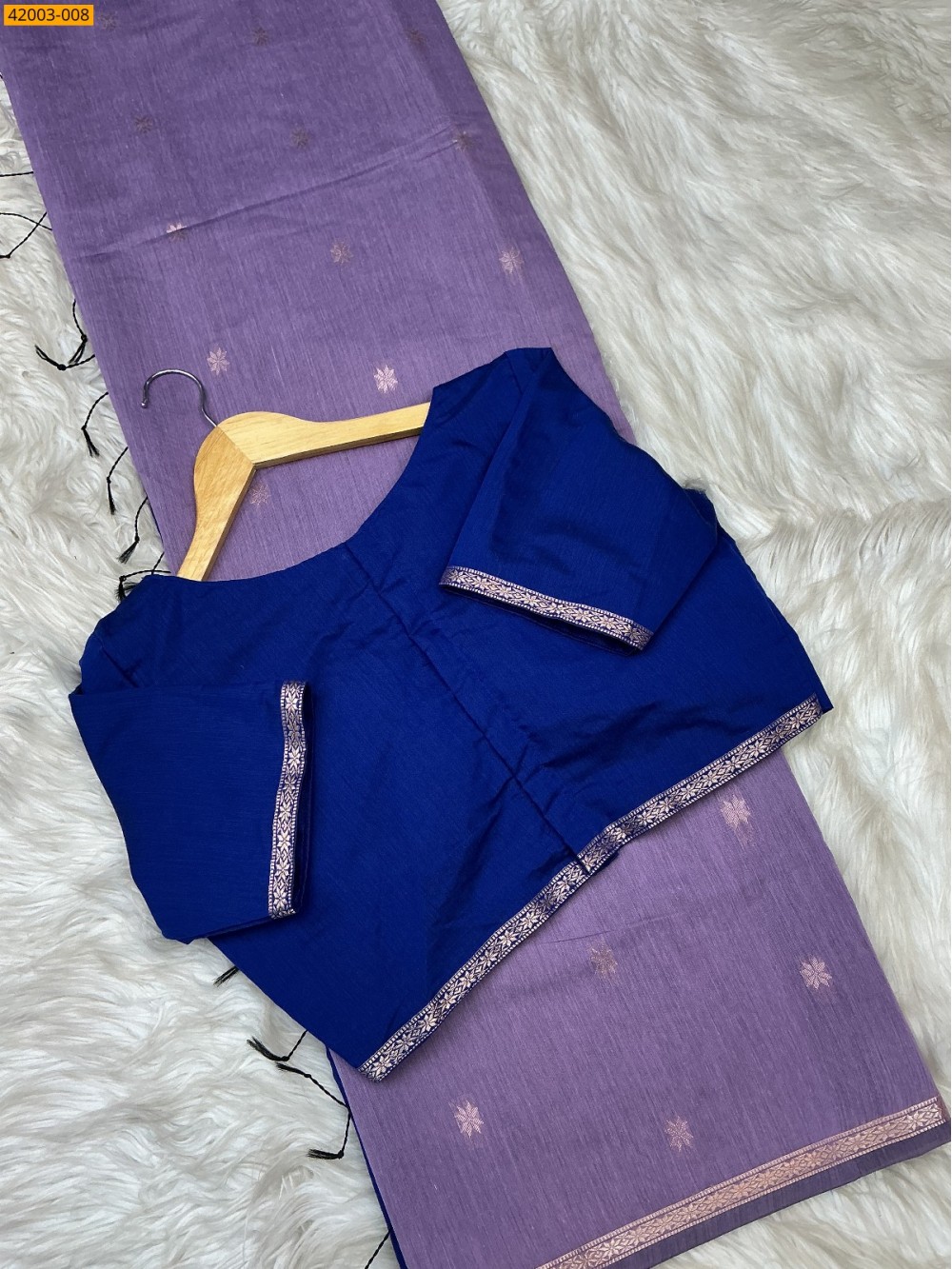 Lavender Maheswari Cotton Saree Lavender Maheswari Cotton Saree