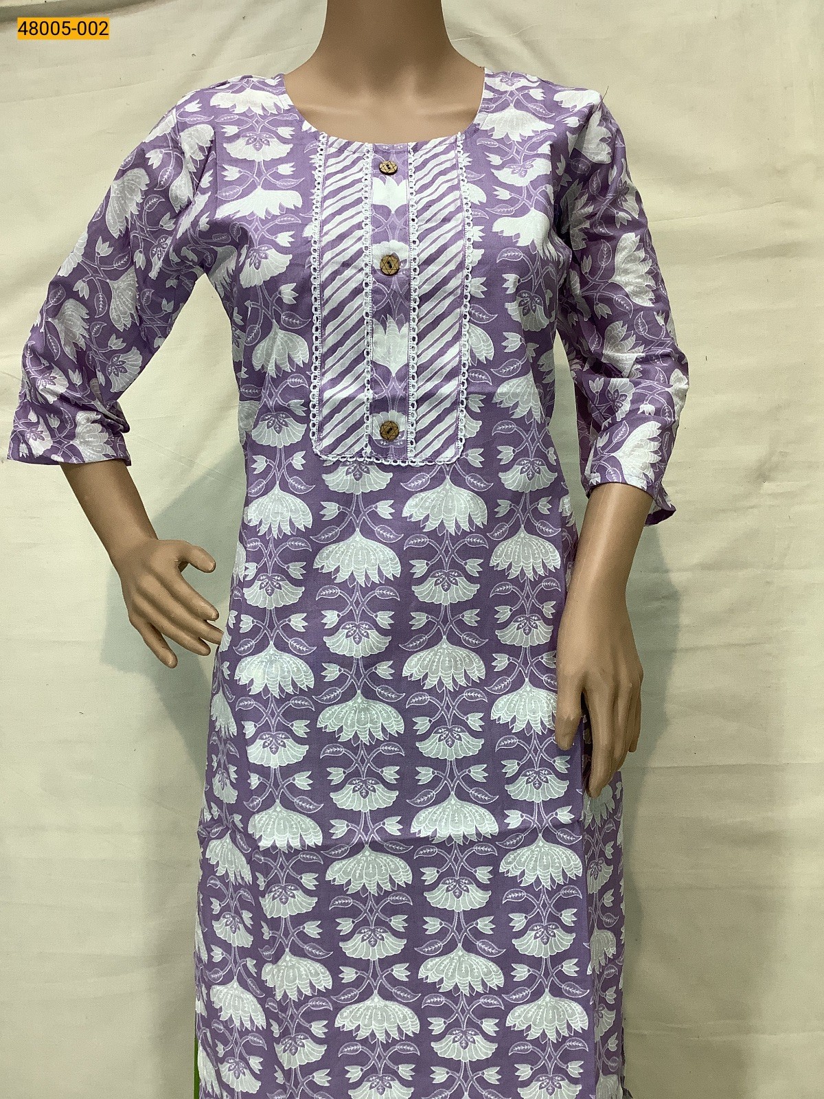 Violet Pure Soft Cotton Kurti