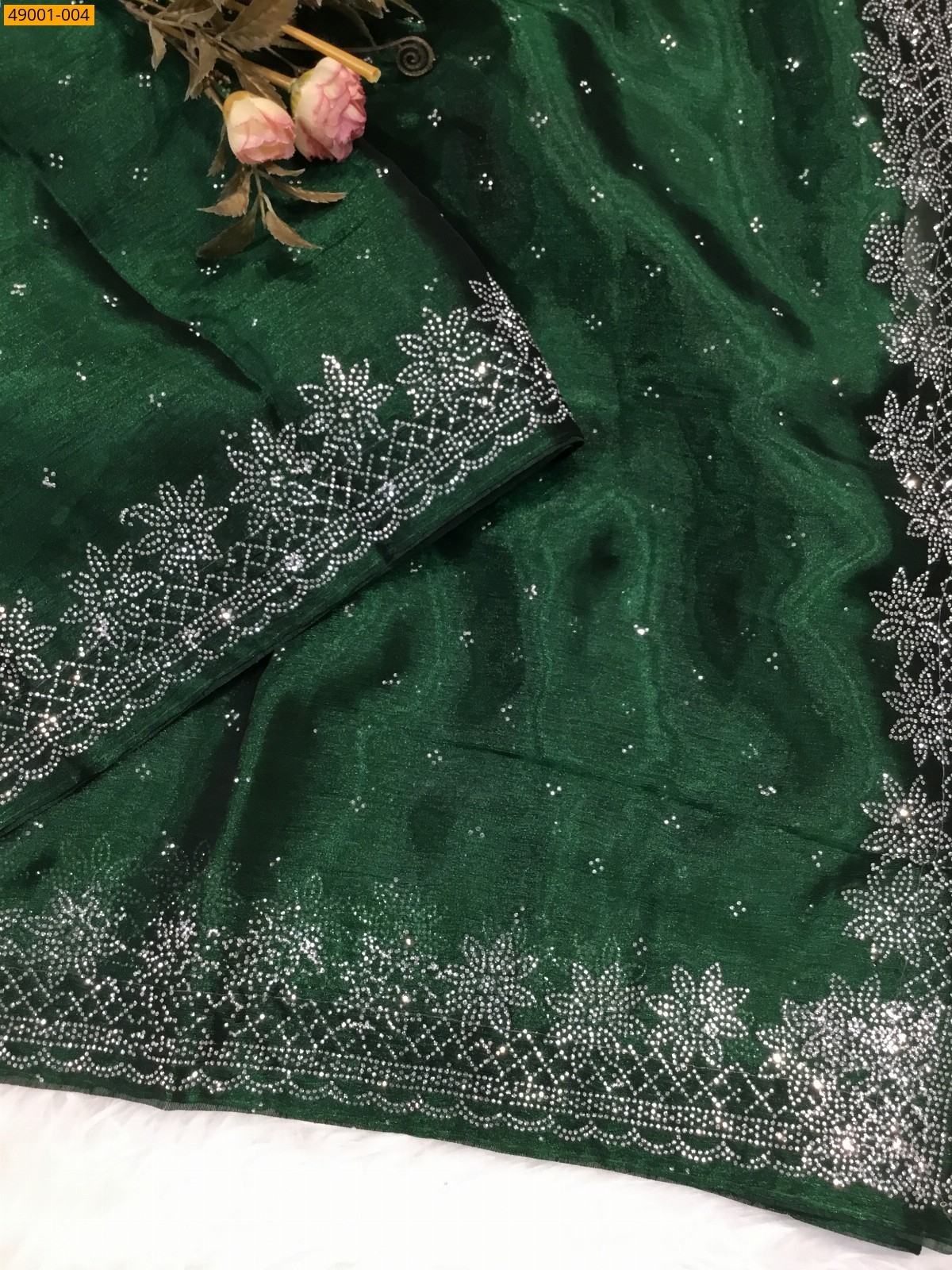 Green Jimmy choo sarees