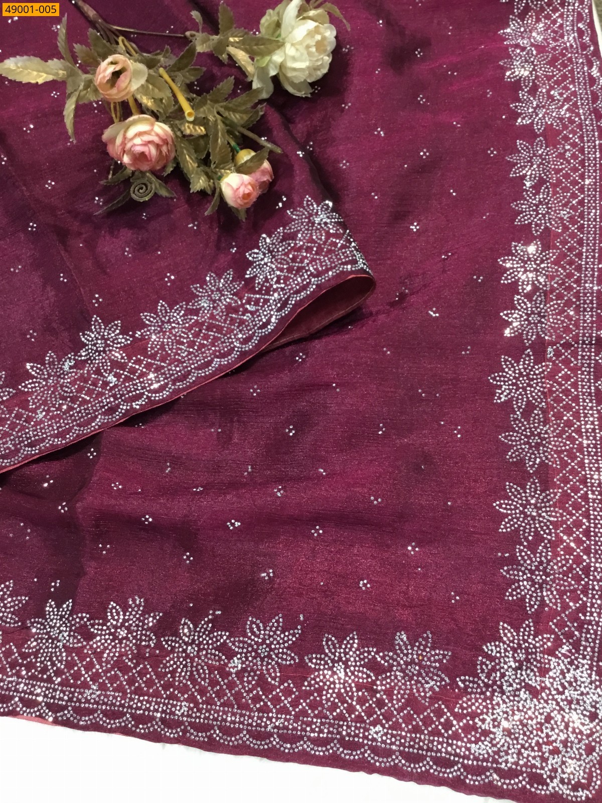 Wine Jimmy choo sarees