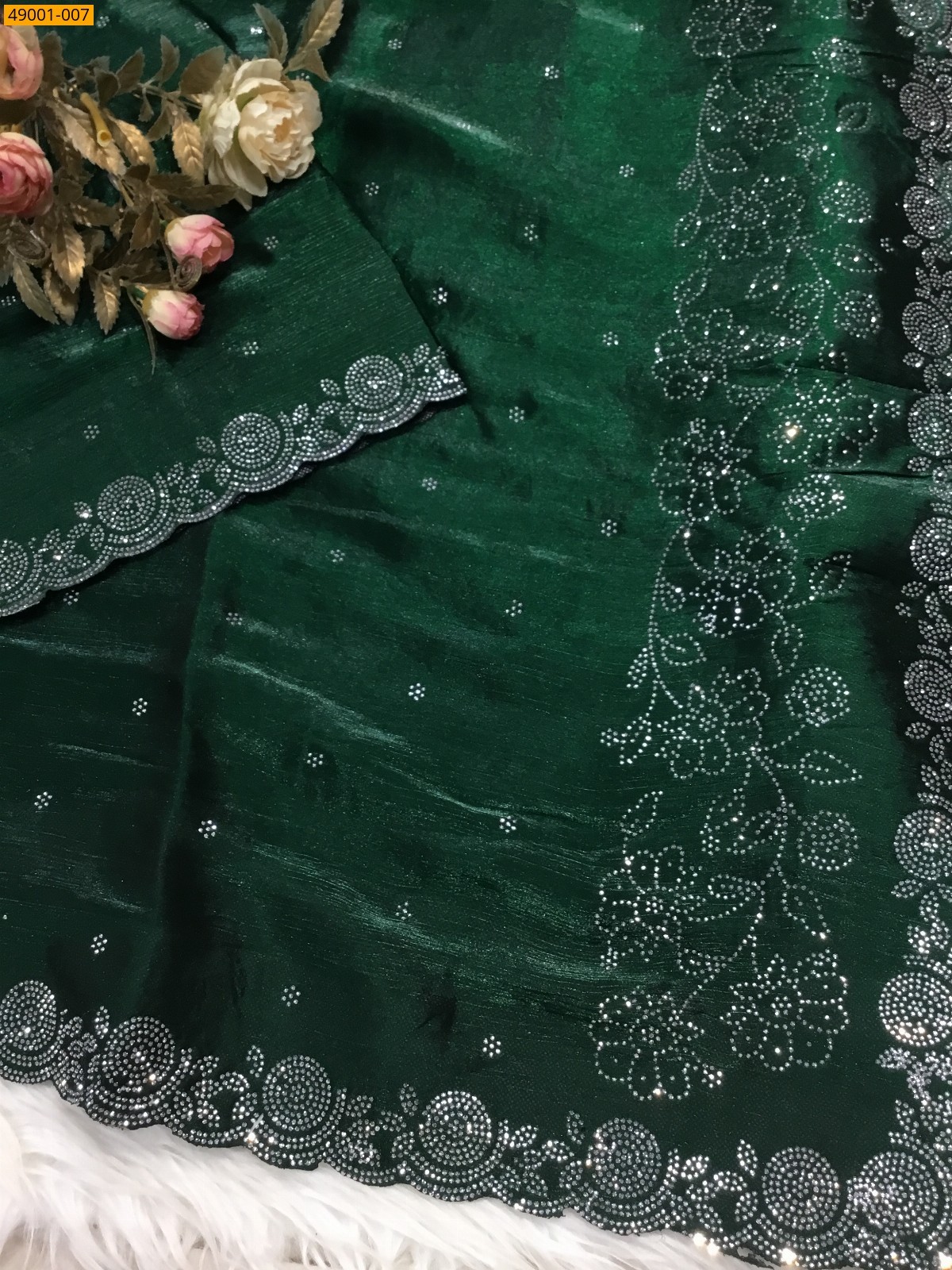 Green Jimmy choo sarees