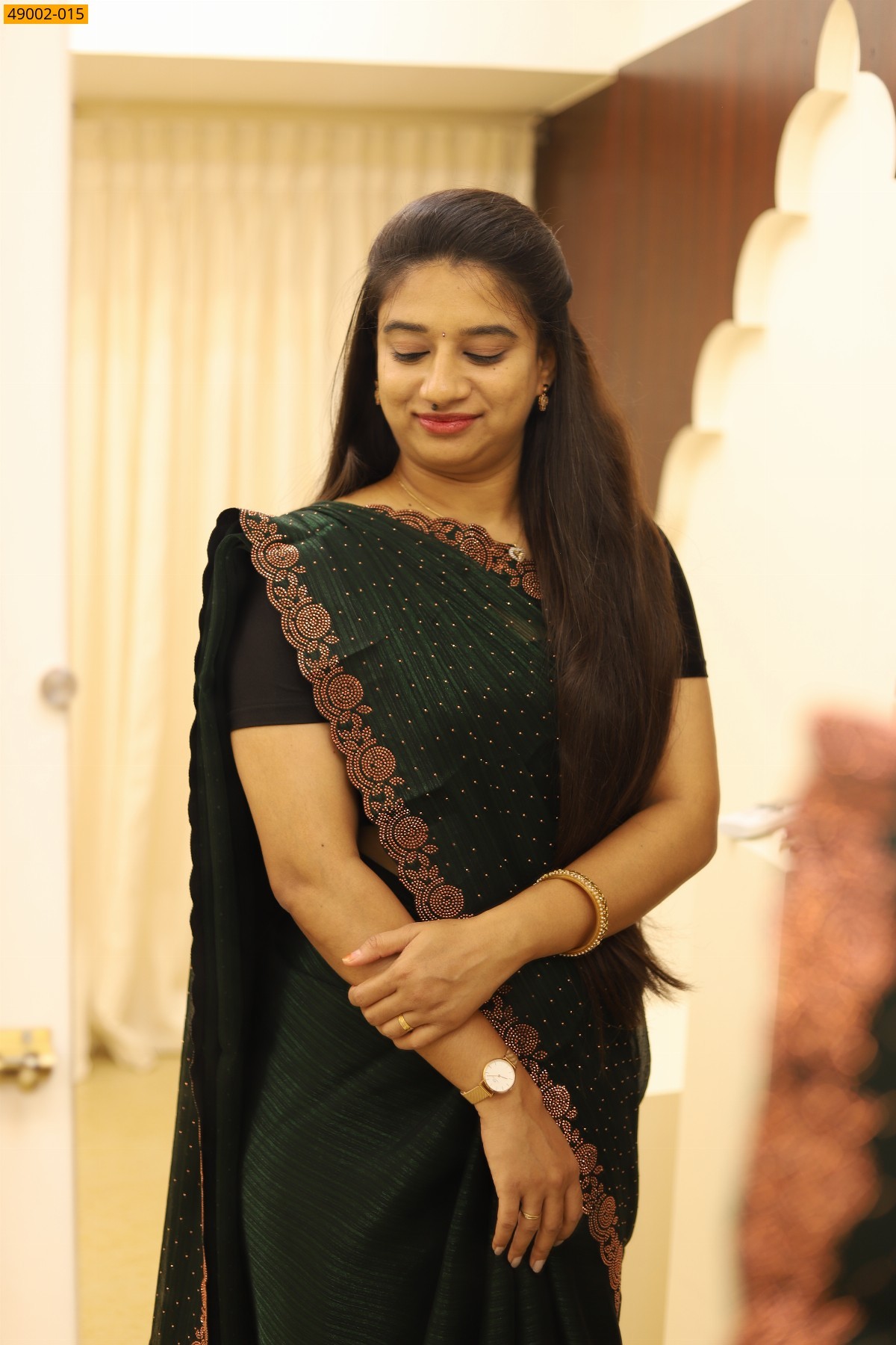 Green Jimmy Choo Sarees