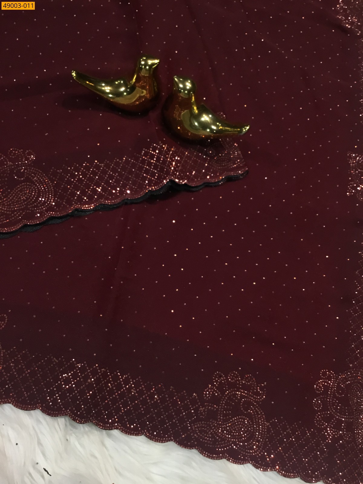 Maroon Jimmy choo sarees
