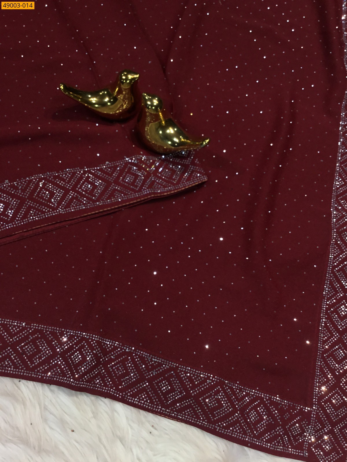 Maroon Jimmy choo sarees