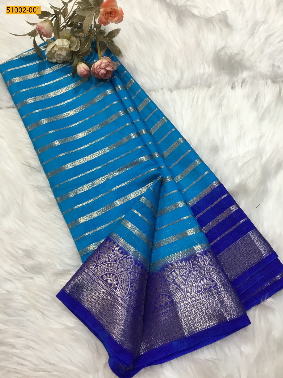 Blue Fancy mysore silk sarees