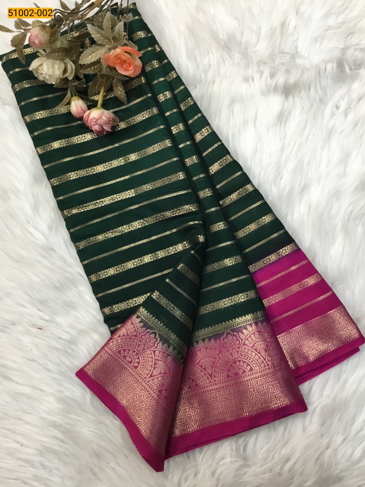 Dark Green Fancy mysore silk sarees