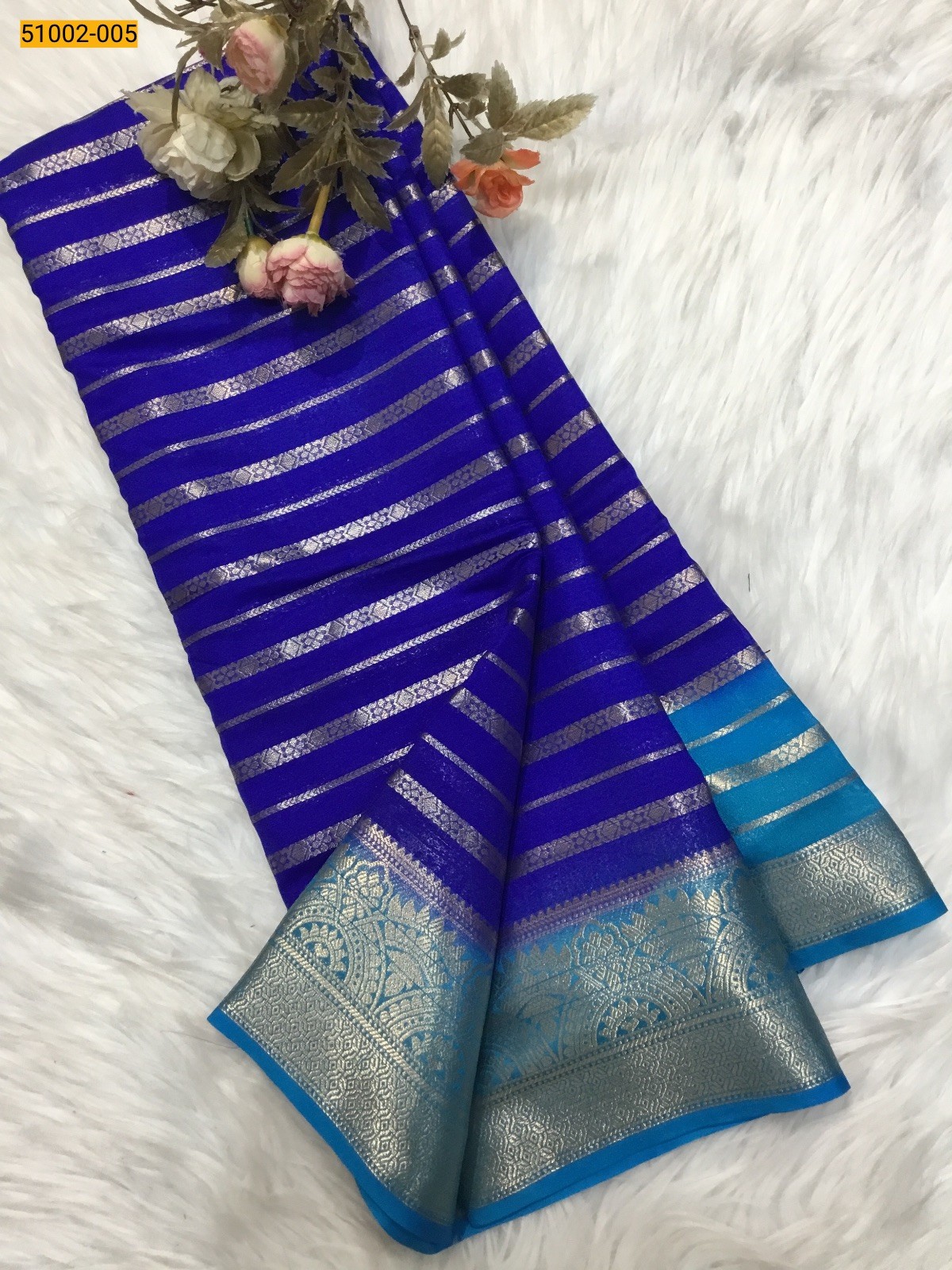 Navy Fancy mysore silk sarees
