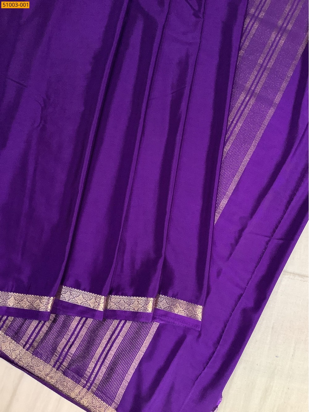 Purple Mysore Crepe Silk Saree Purple Mysore Crepe Silk Saree