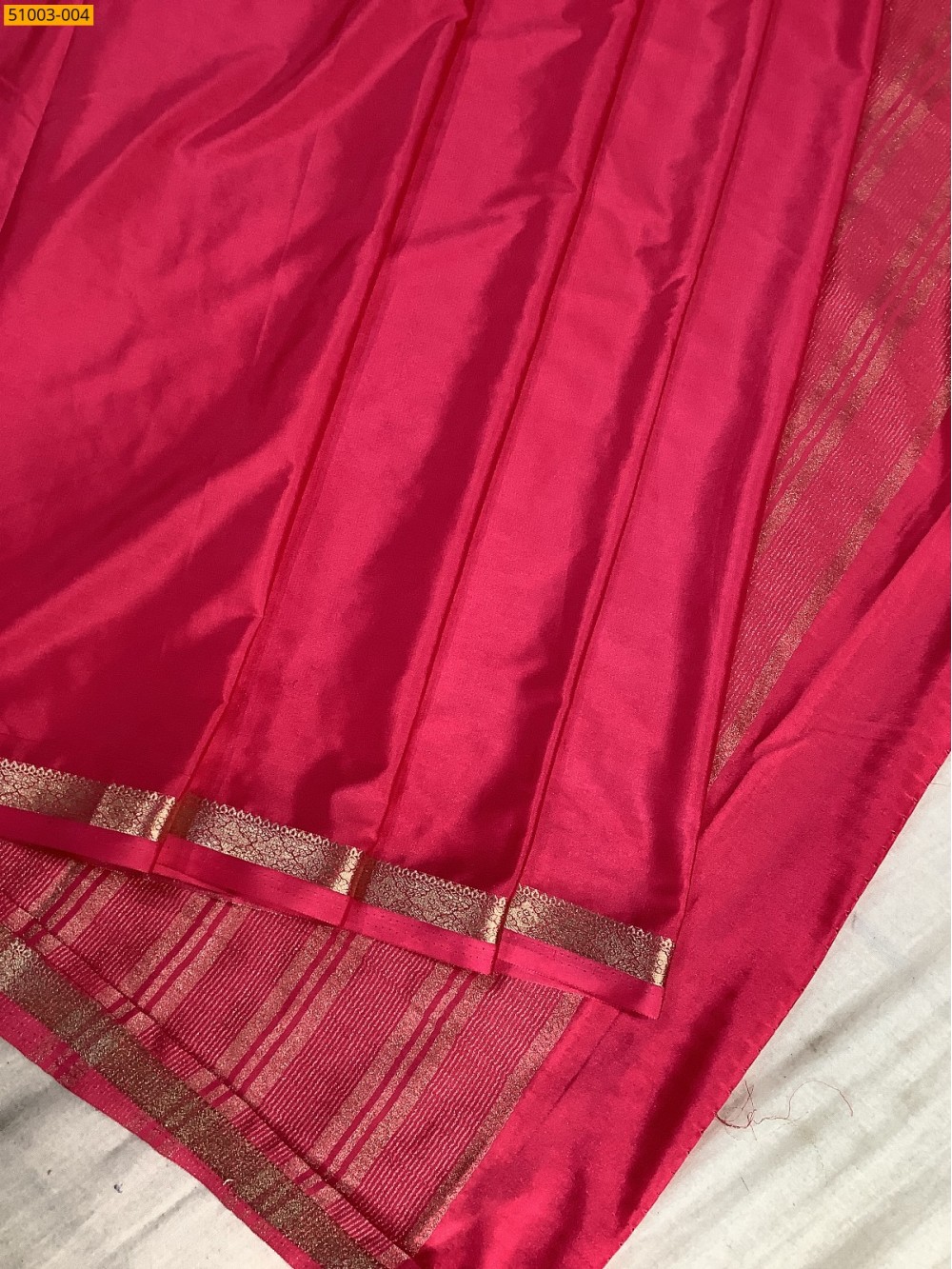Pink Mysore Crepe Silk Saree Pink Mysore Crepe Silk Saree