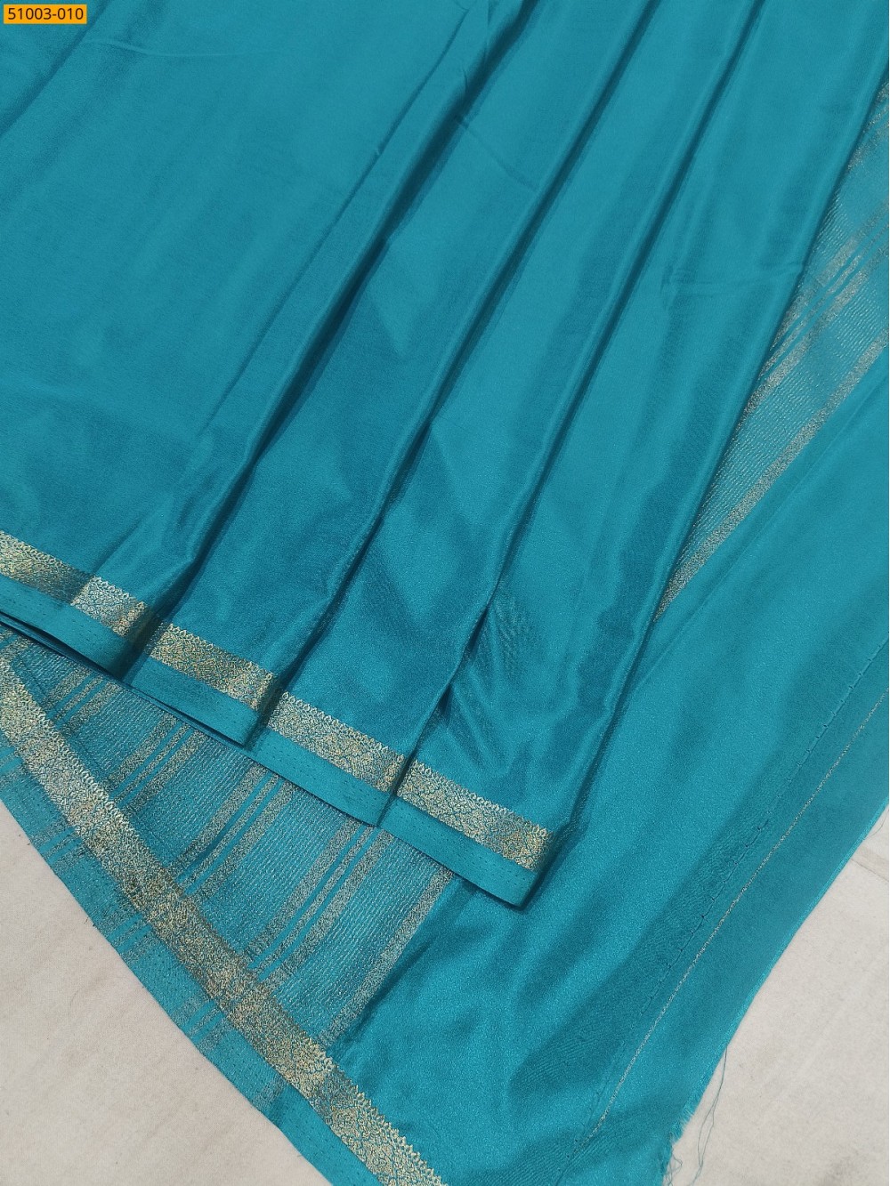 Blue Mysore Crepe Silk Saree Blue Mysore Crepe Silk Saree