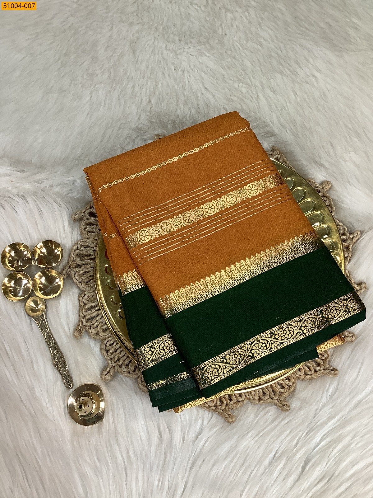 Yellow Mysore Crepe Silk Sarees