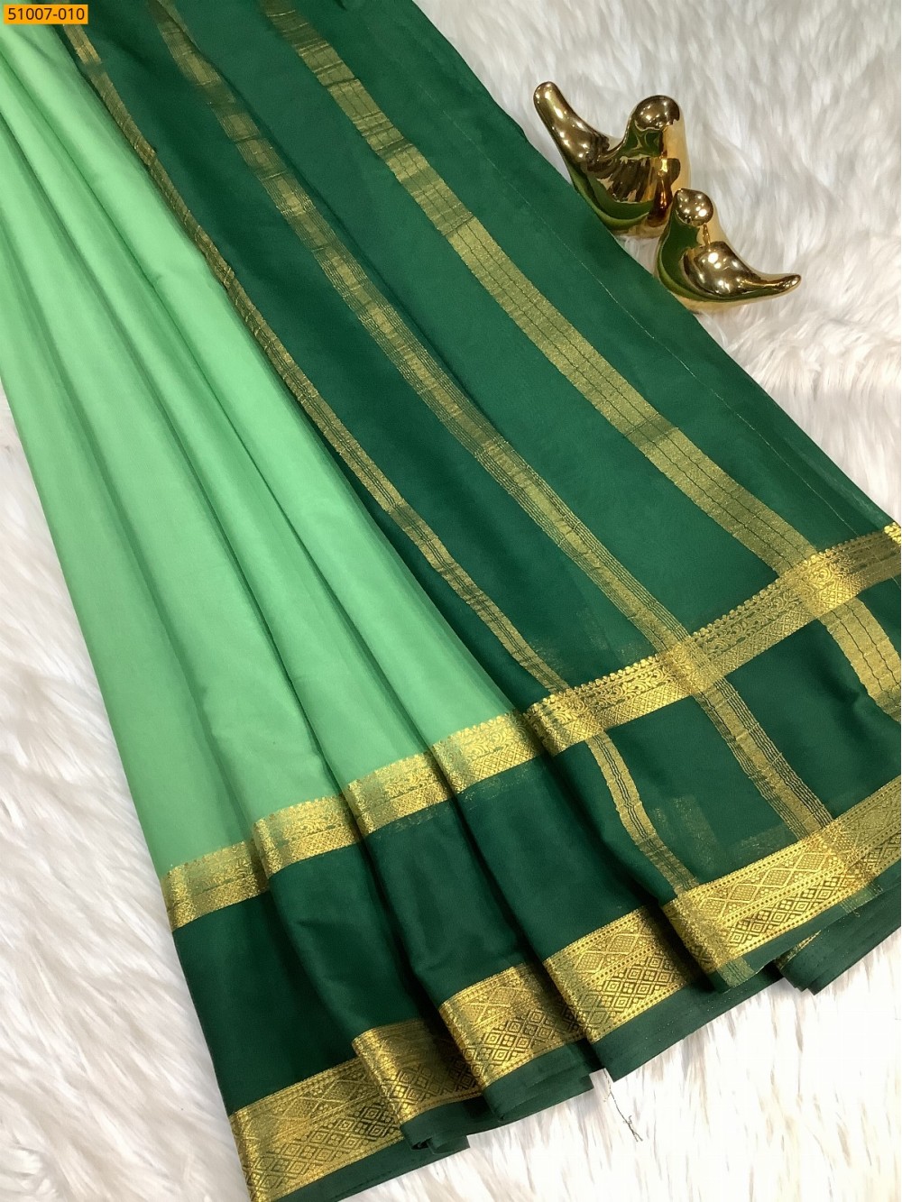 Light Green Mysore Crepe Silk Sarees Light Green Mysore Crepe Silk Sarees