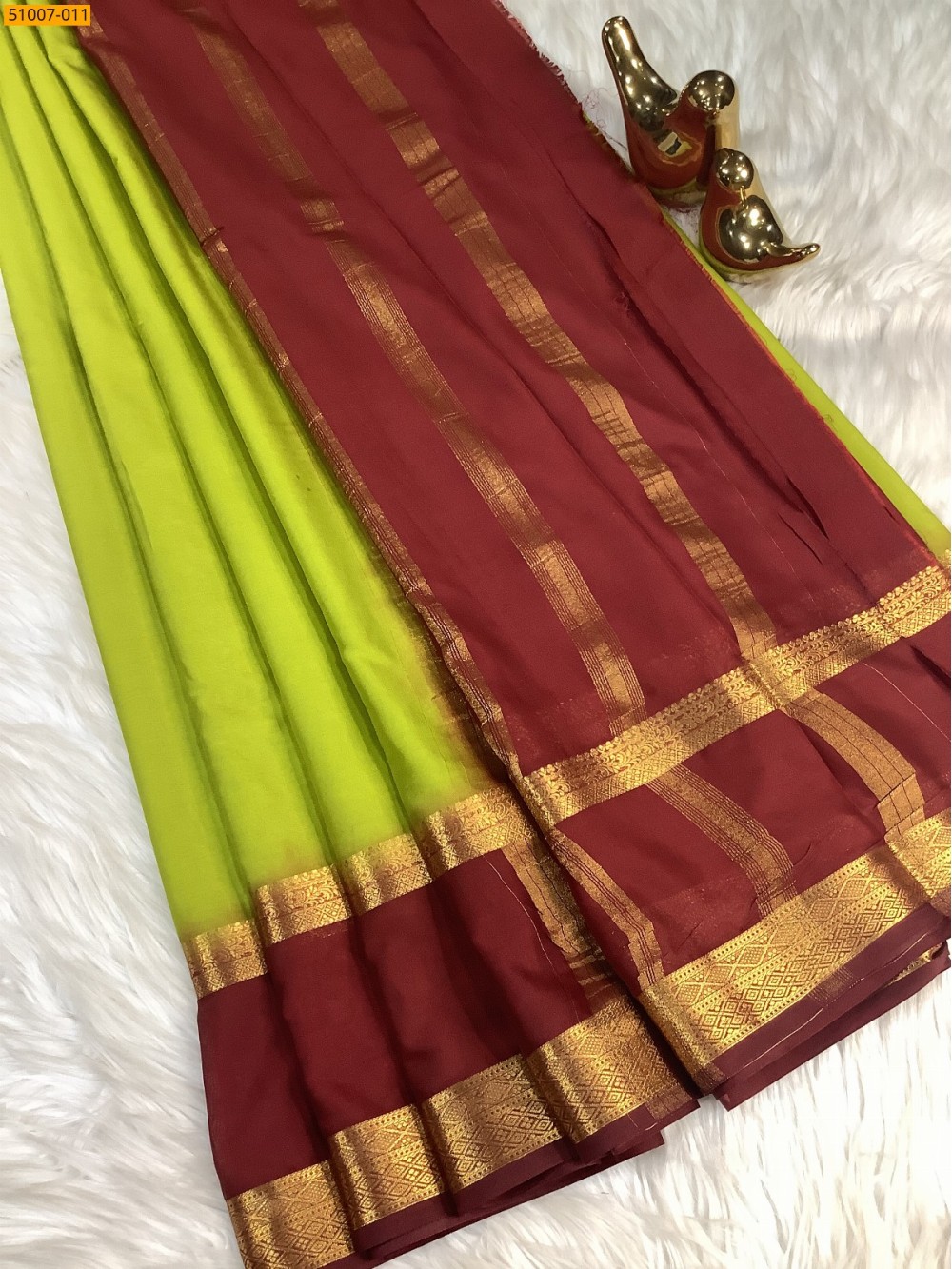 Olive Green Mysore Crepe Silk Sarees Olive Green Mysore Crepe Silk Sarees