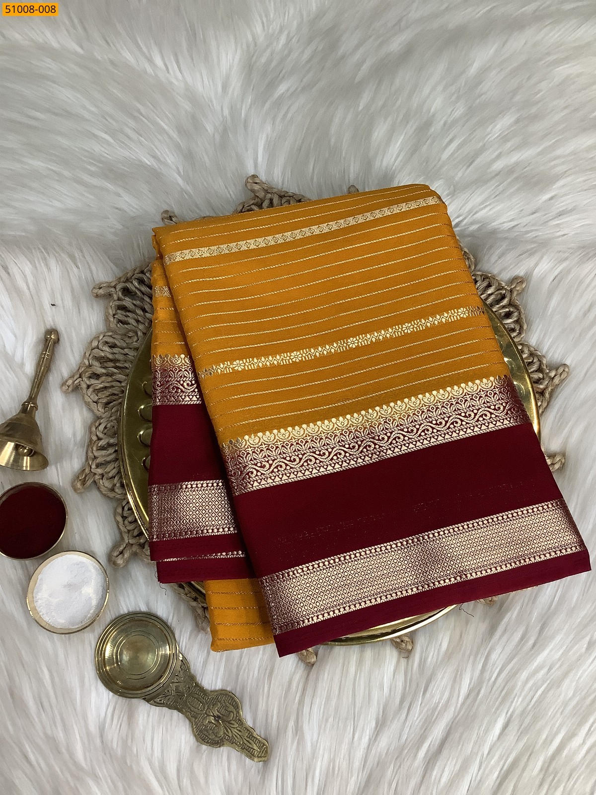 Mysore Crepe Silk Sarees - Yellow