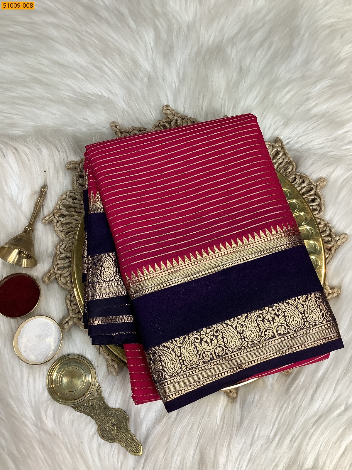 Pink Mysore Crepe Silk Sarees