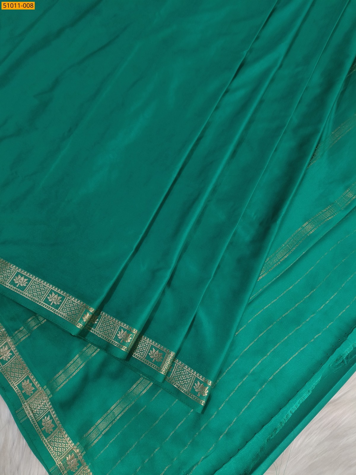 Green Mysore Crepe Silk Saree