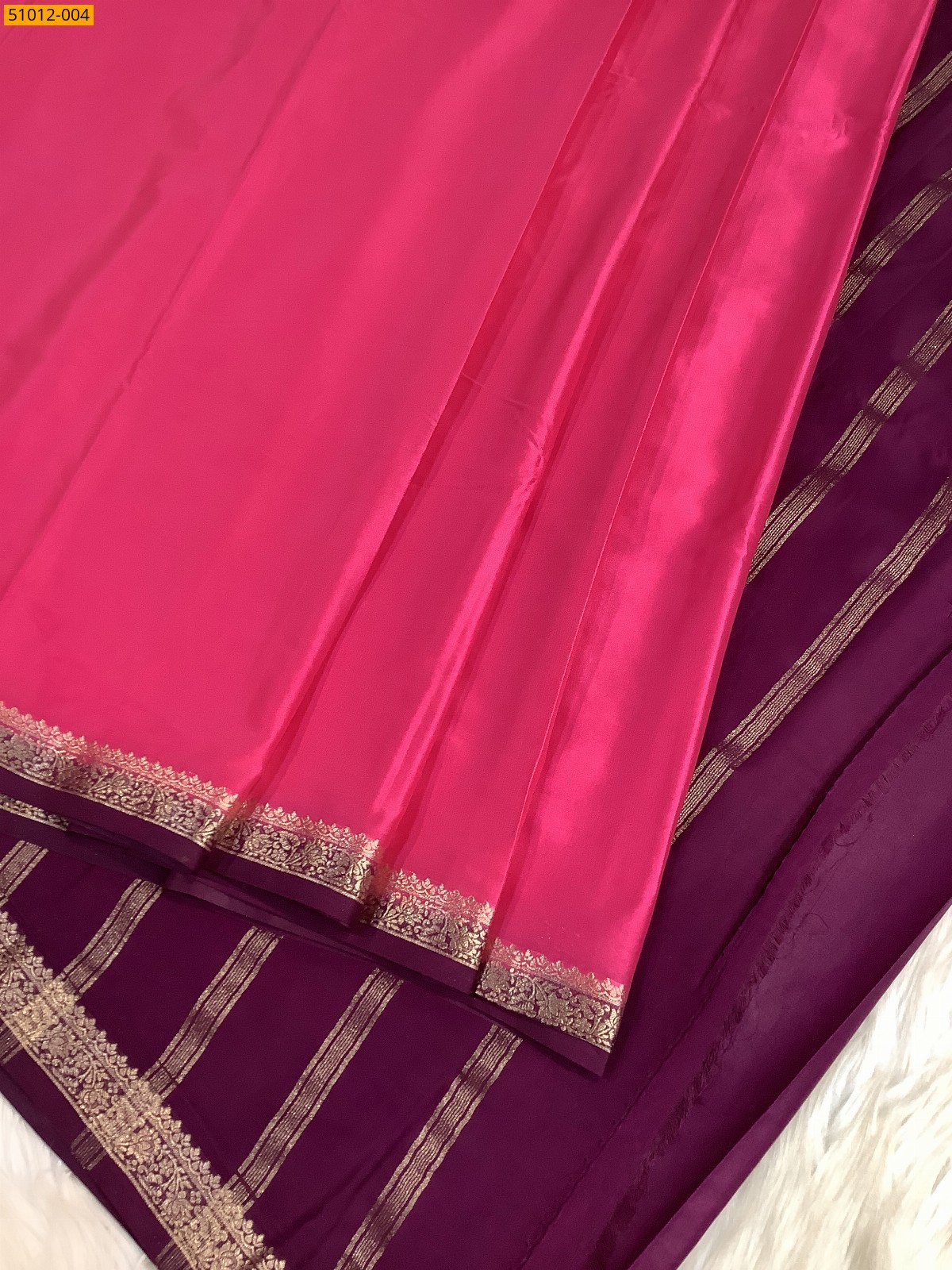 Light Pink Mysore Fancy Crepe Silk Saree