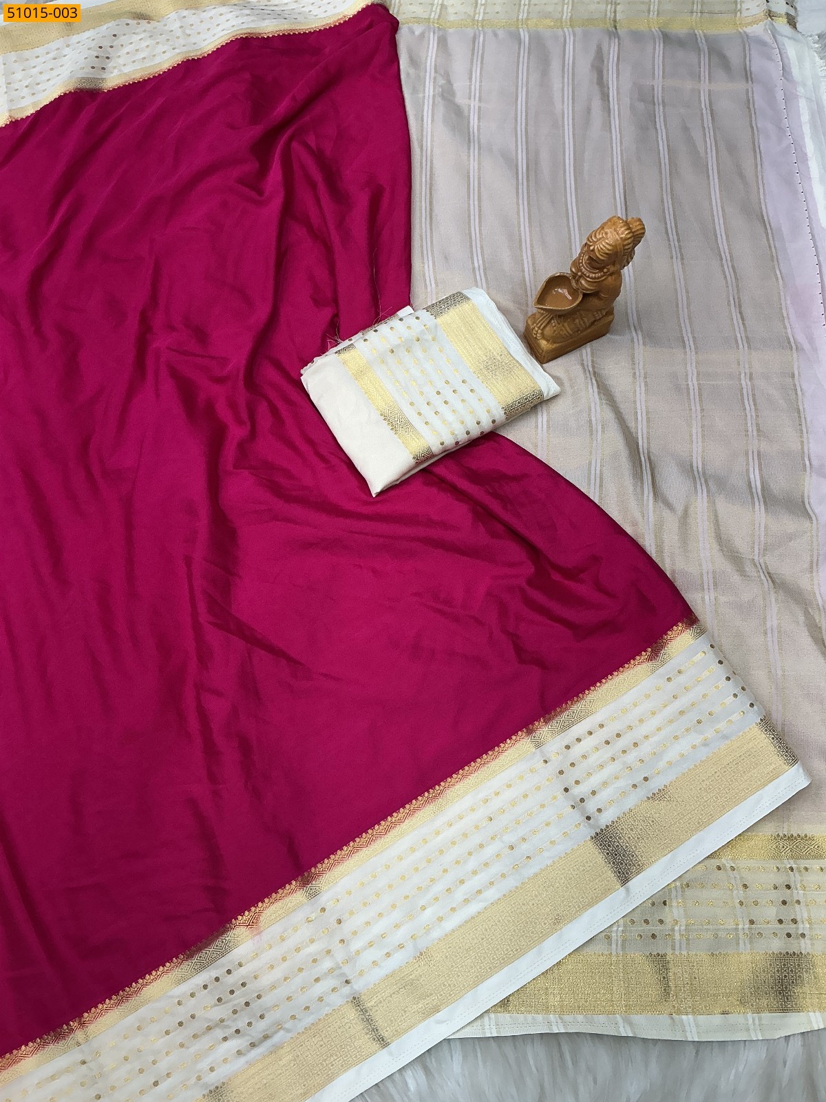 Rose Mysore Crepe Silk Sarees