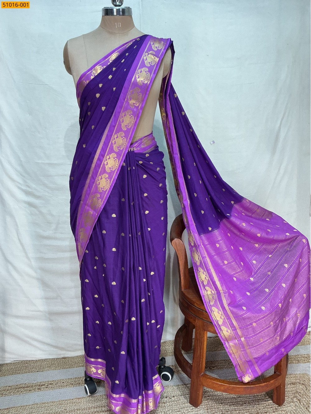Mysore Crepe Silk Butta Saree