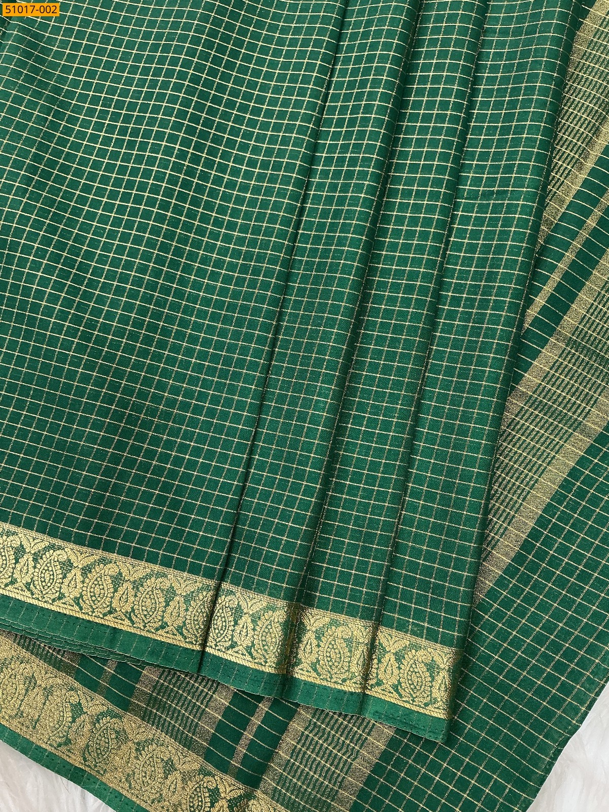 Dark Green Fancy Mysore Crepe Silk Saree
