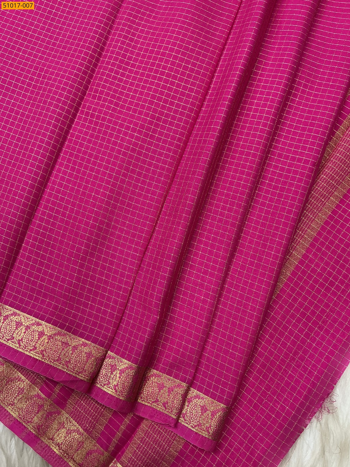 Rose Fancy Mysore Crepe Silk Saree