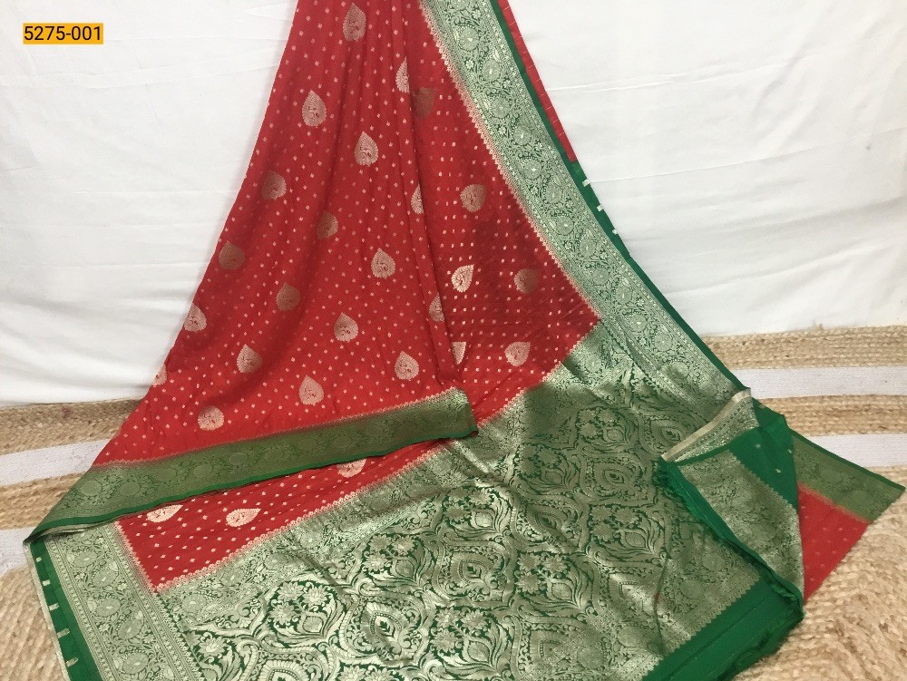 Red Banarasi Silk Saree