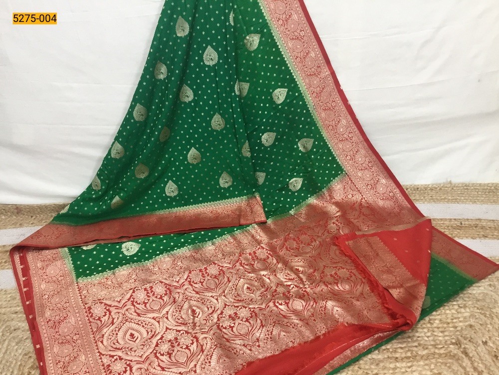 Green Banarasi Silk Saree