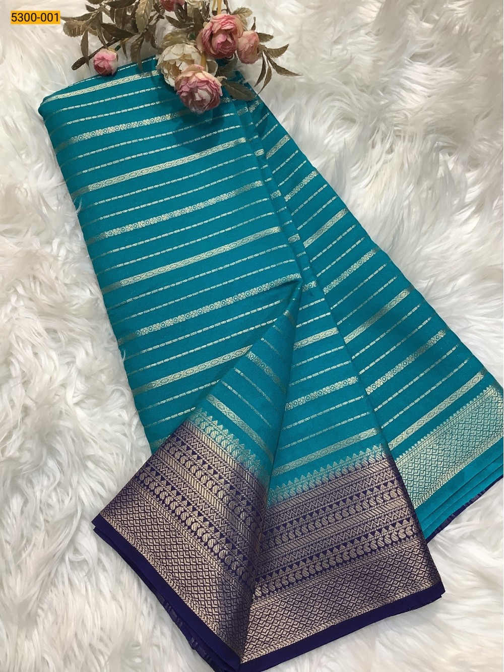 Rama Green Mysore Silk Saree