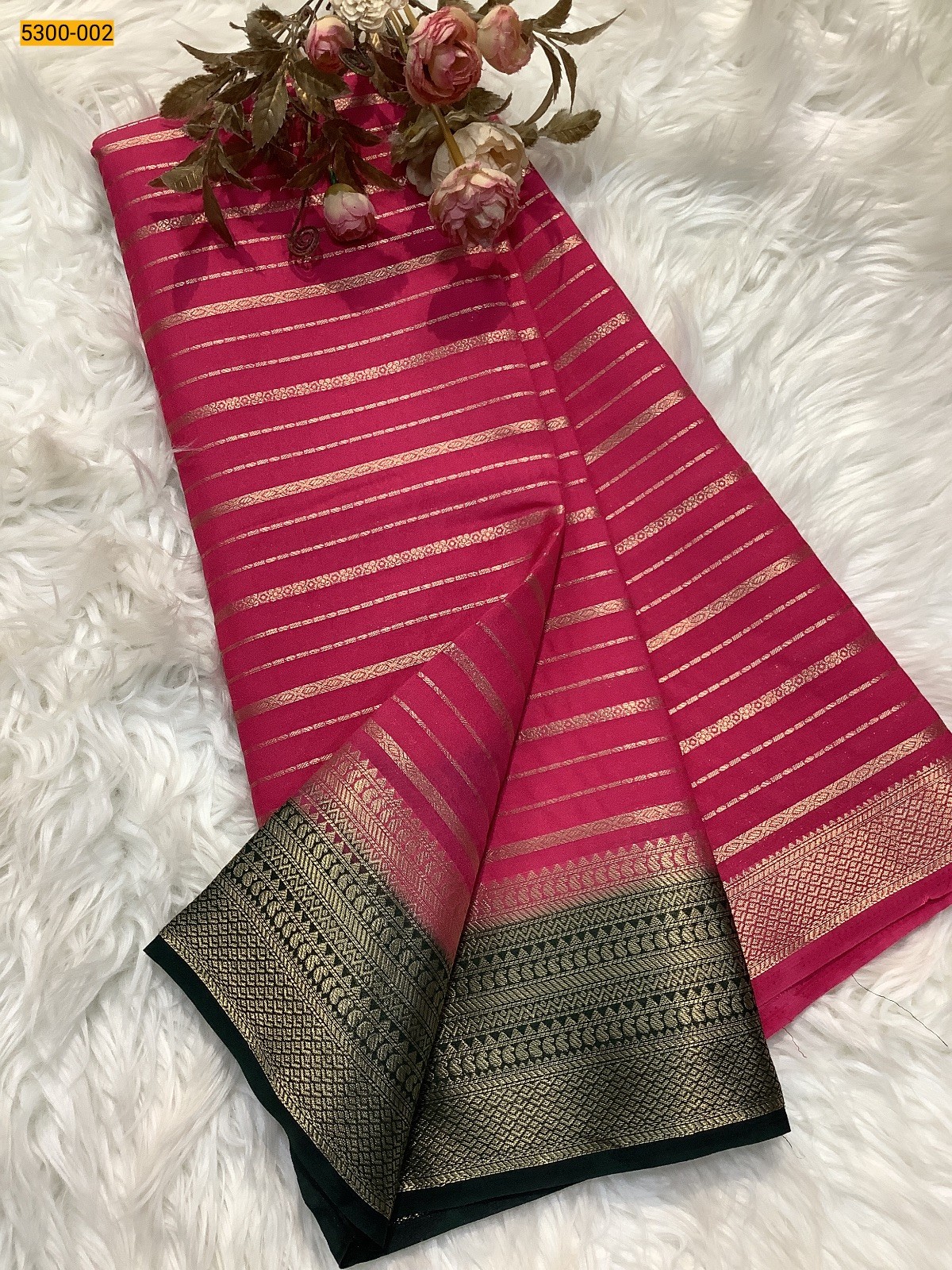 Pink Mysore Silk Saree