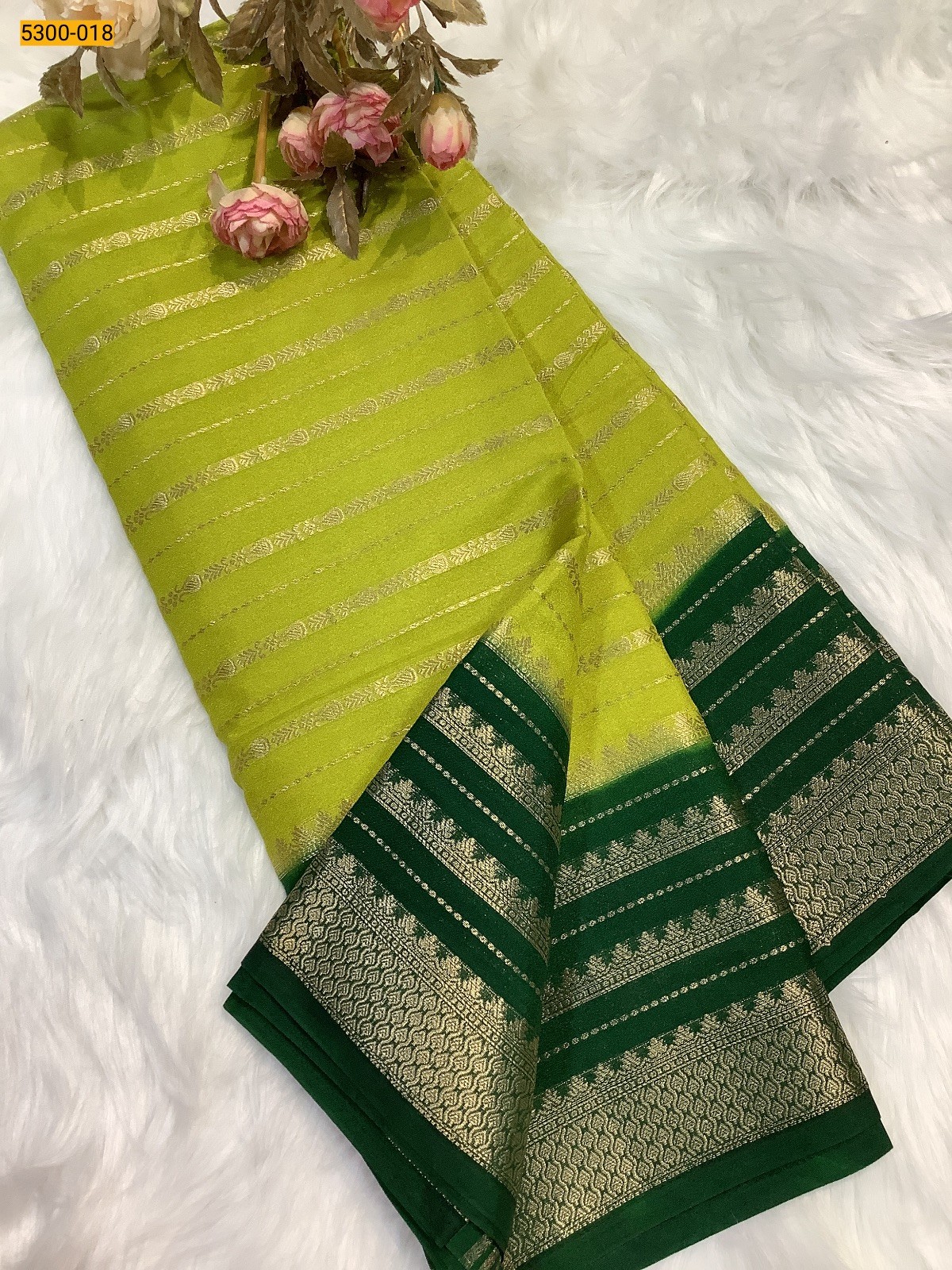 Green Mysore Silk Saree