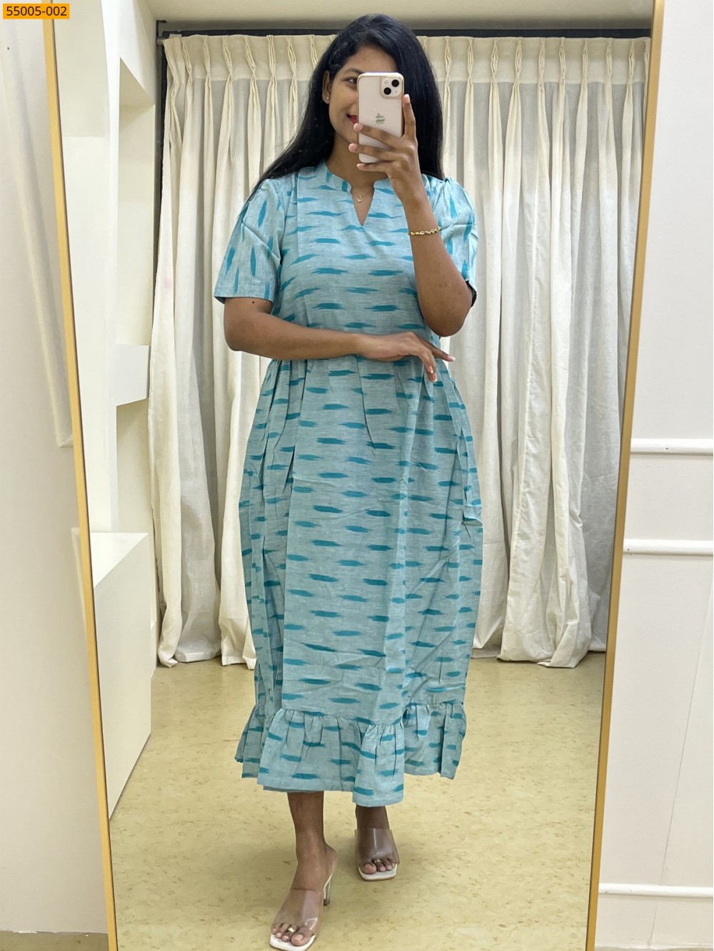 Blue Ikkat Soft Pure Cotton Kurti Blue Ikkat Soft Pure Cotton Kurti