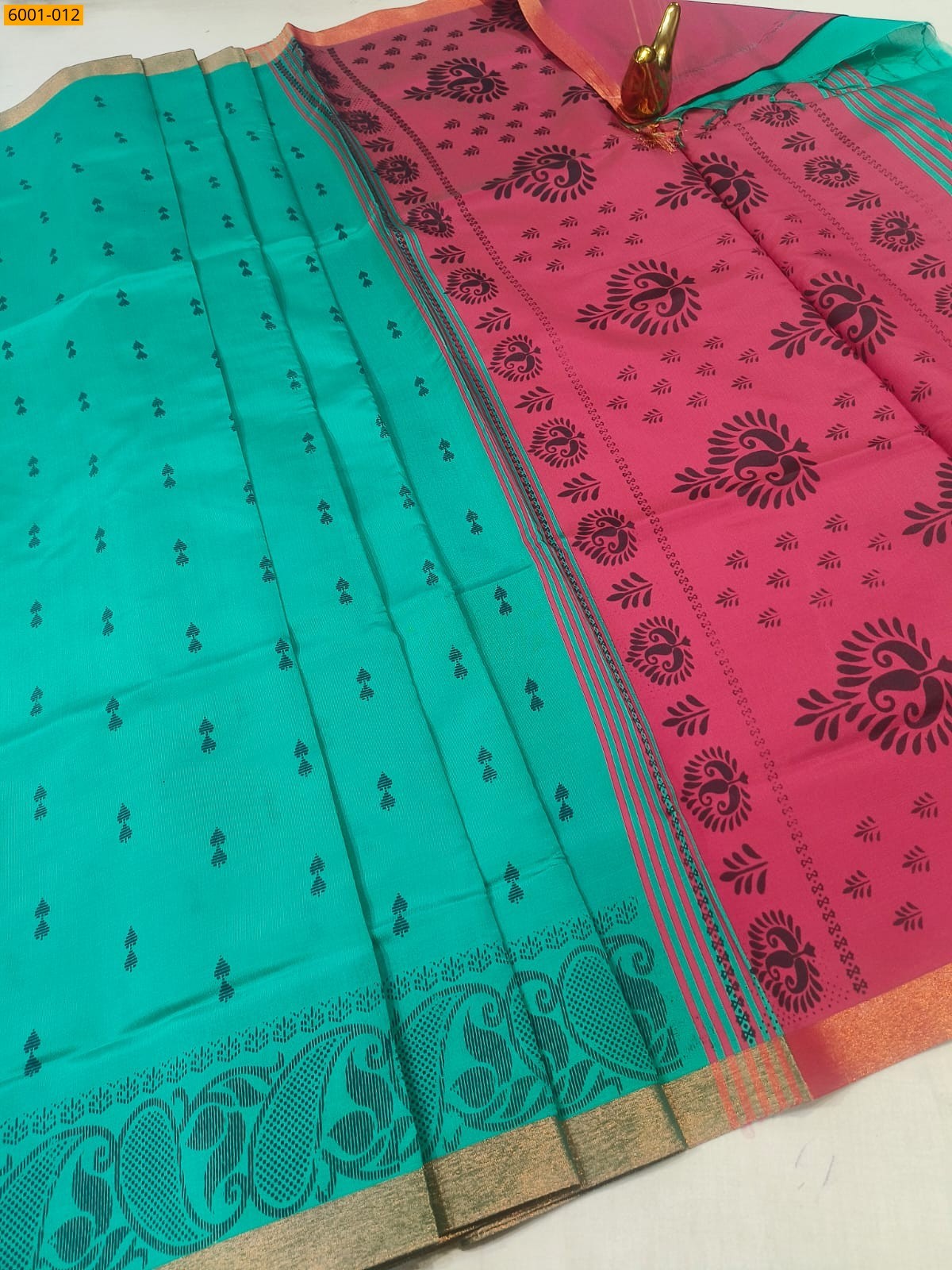 Green Raw soft silk sarees