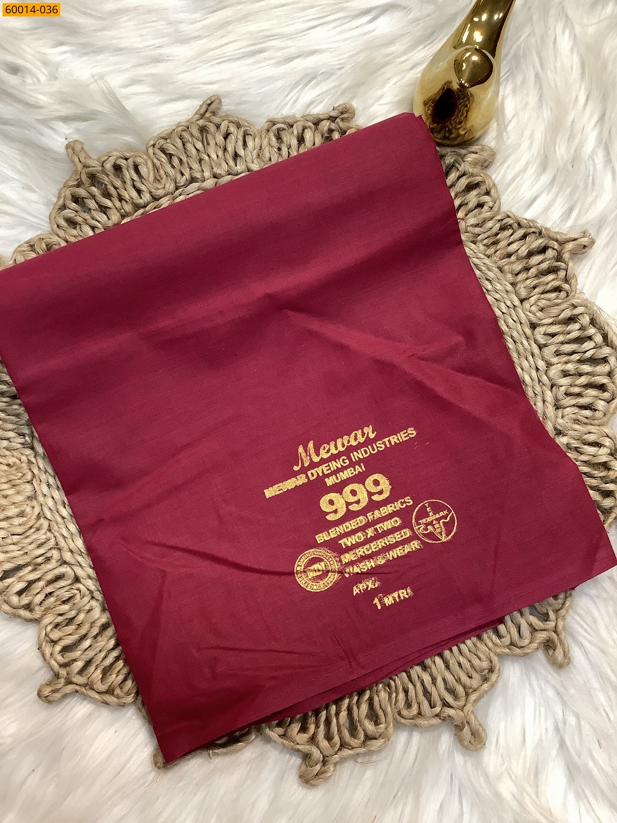 Maroon cotton 2/2 lining material