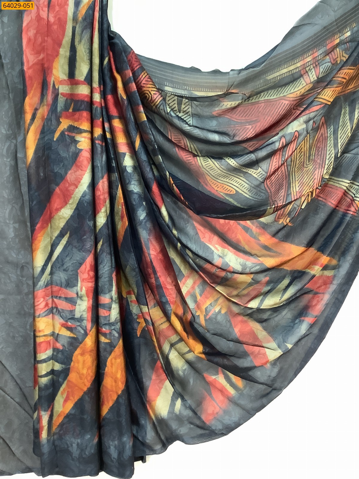 Multi Color Metallic Chiffon Printed Sarees
