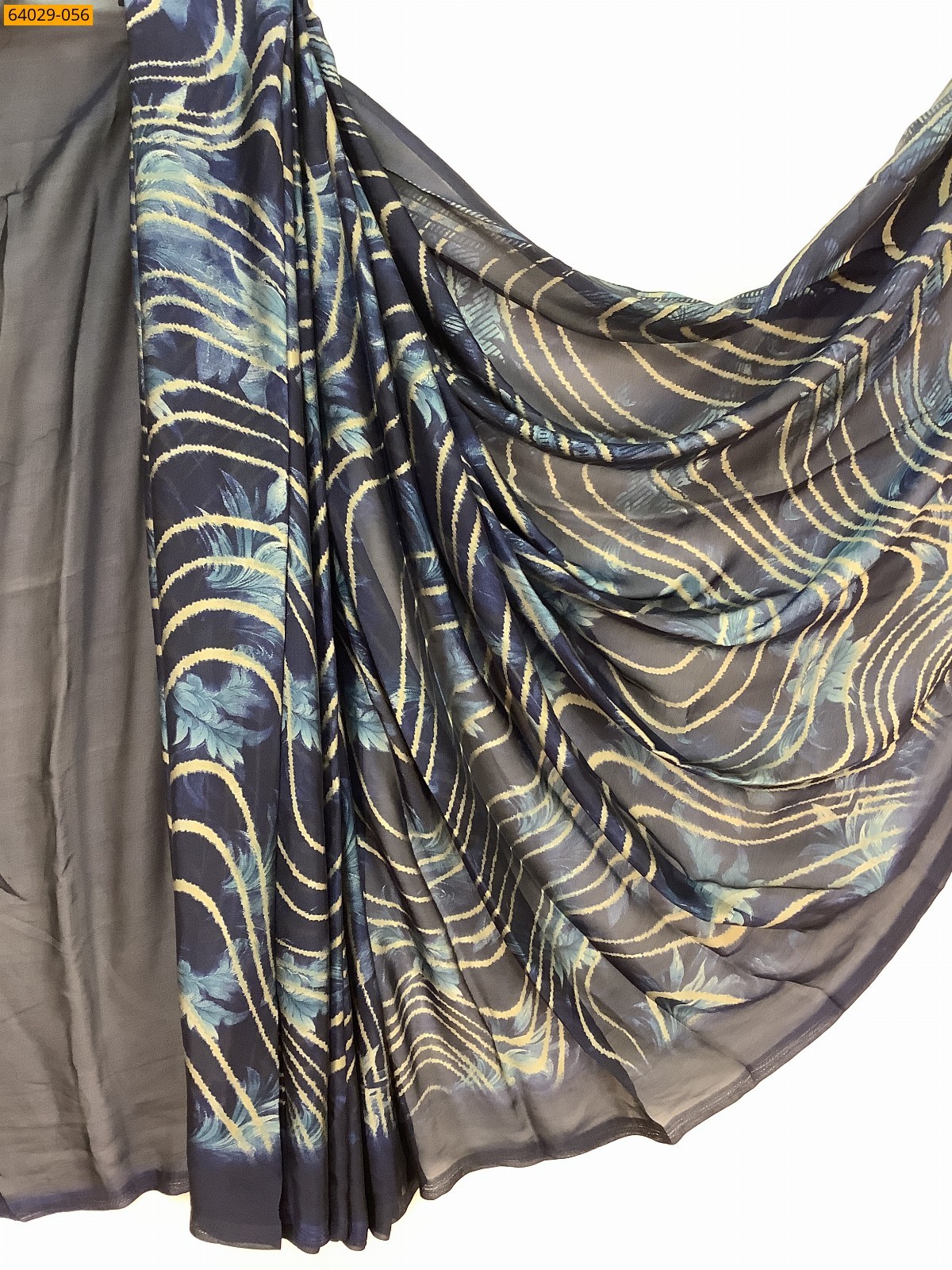 Metallic Chiffon Printed Sarees