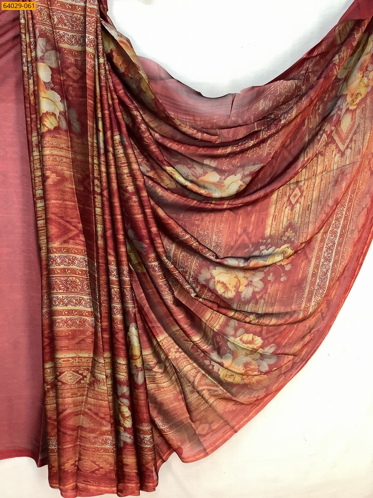 Metallic Chiffon Printed Sarees