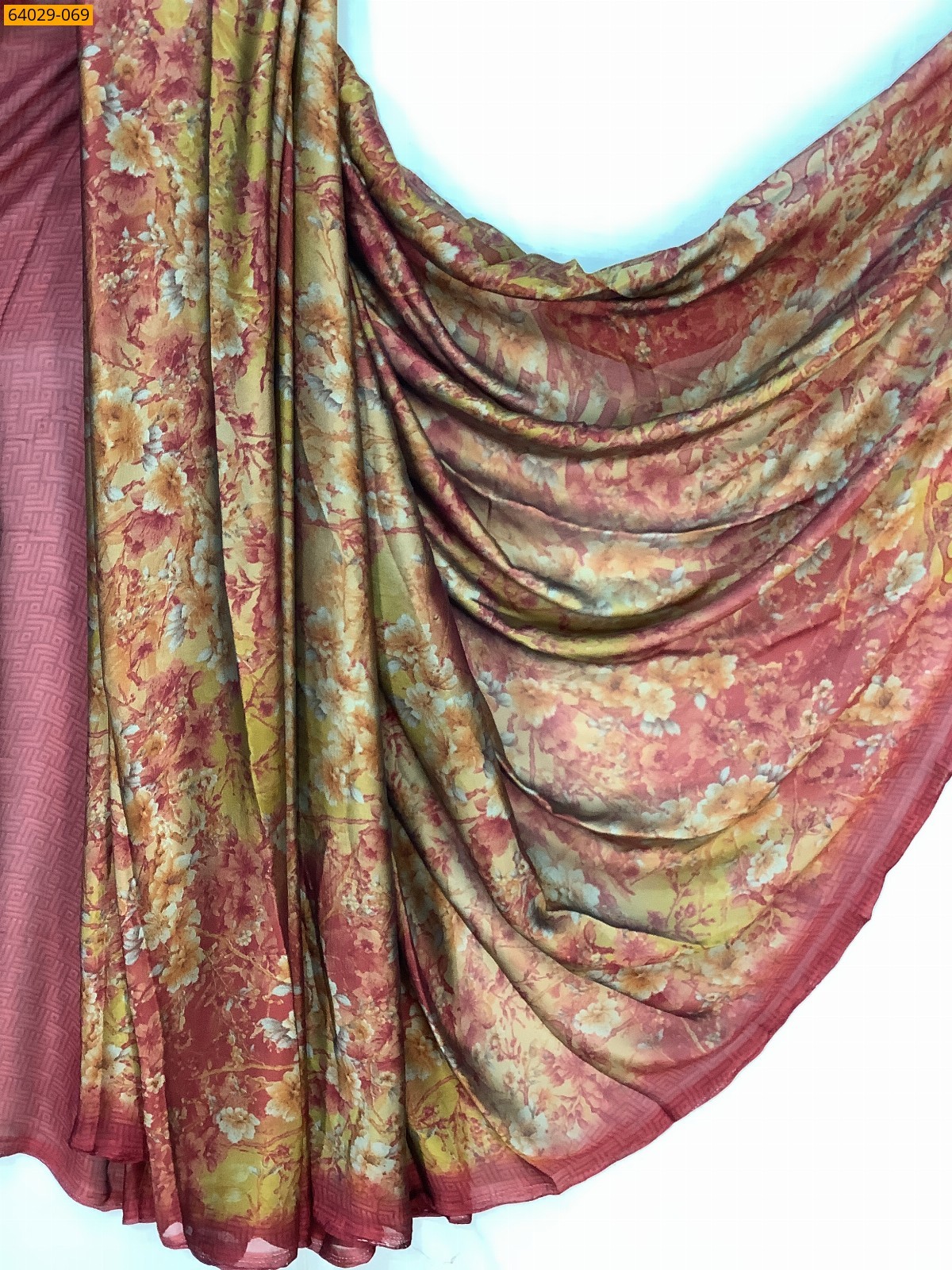 Multi Color Metallic Chiffon Printed Sarees