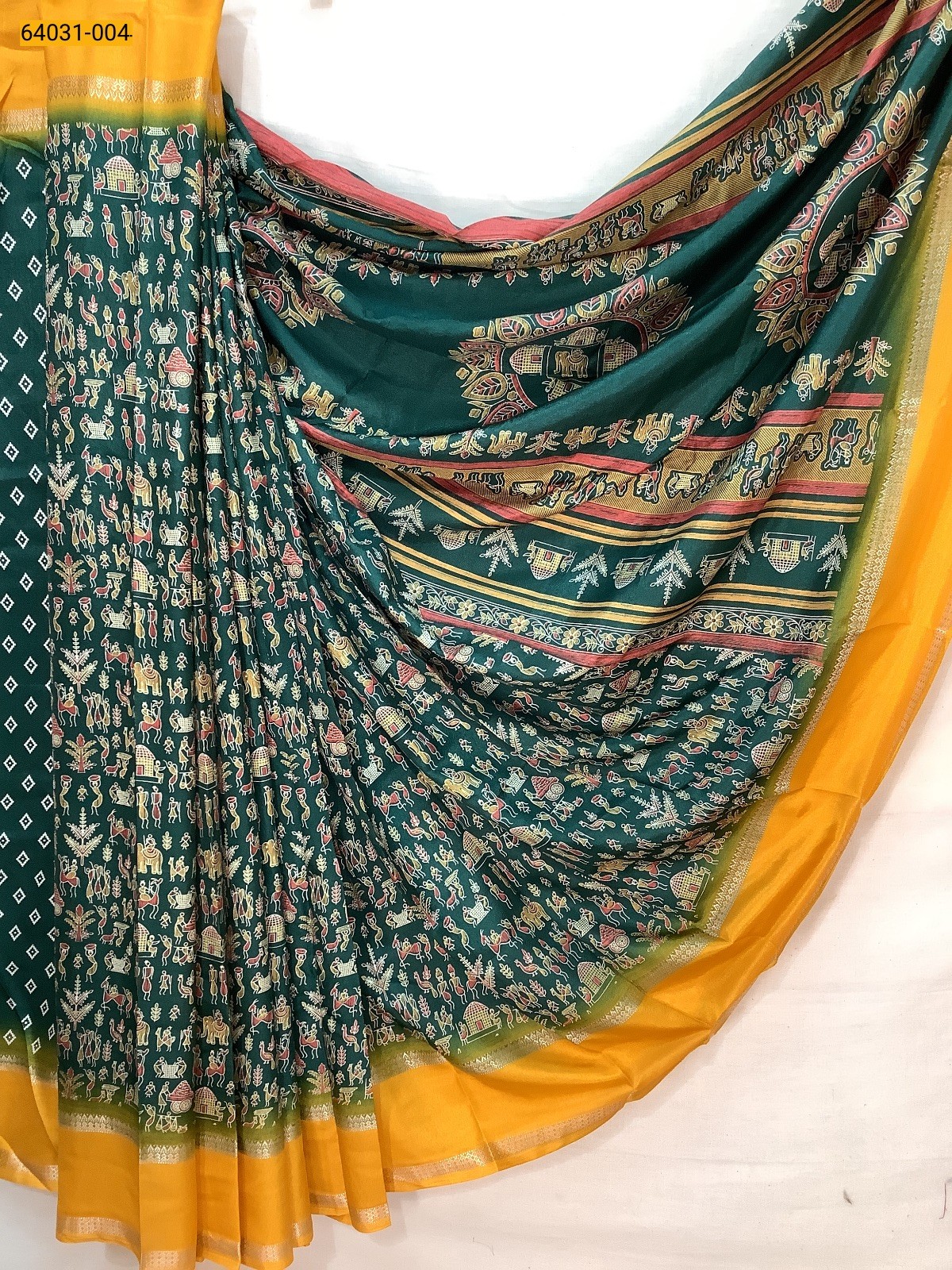 Fancy bentex crepe silk printed sarees